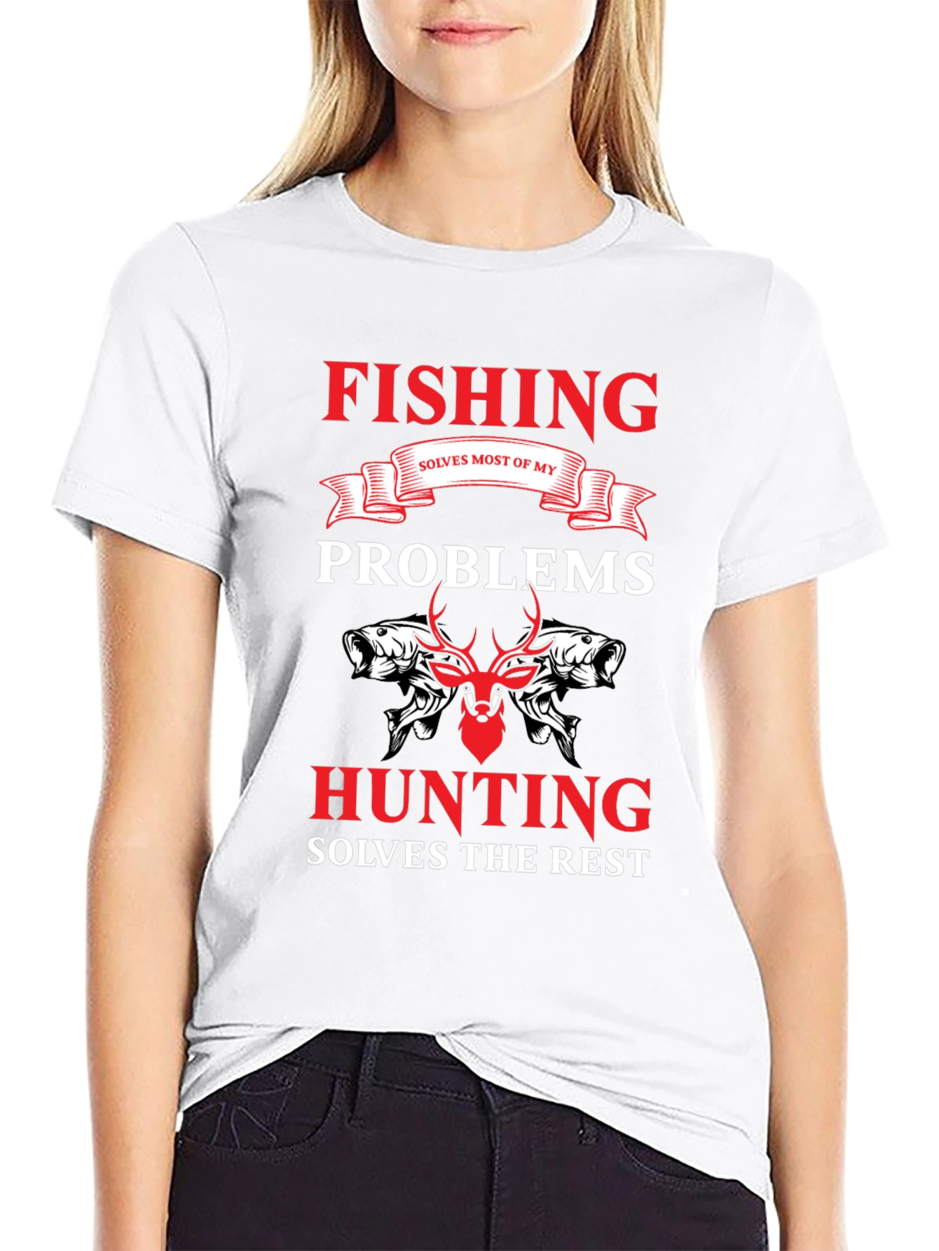 Fishing & Hunting Solves Problems T-Shirt