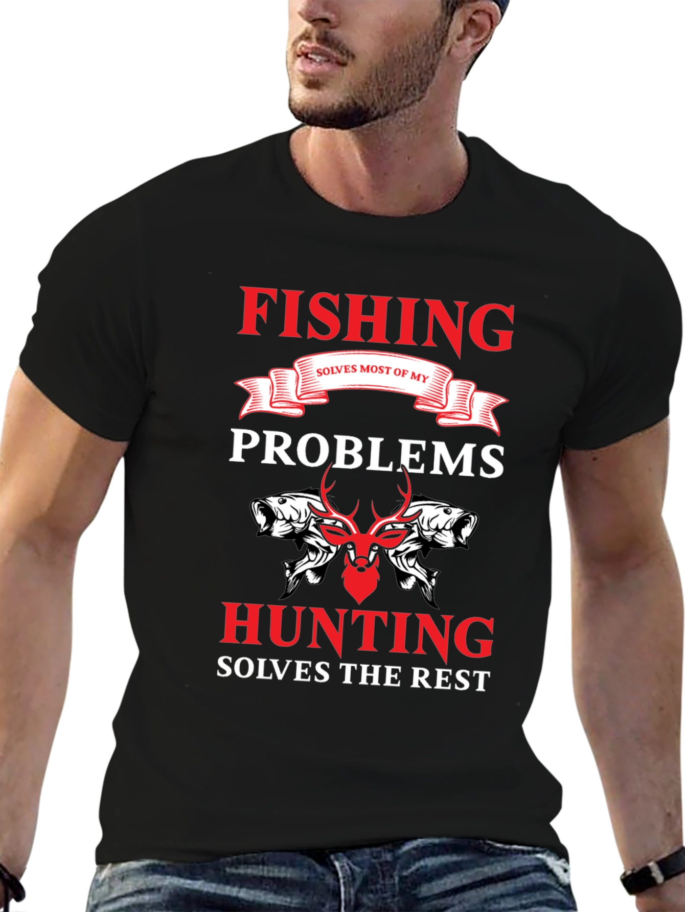 Fishing & Hunting Solves Problems T-Shirt