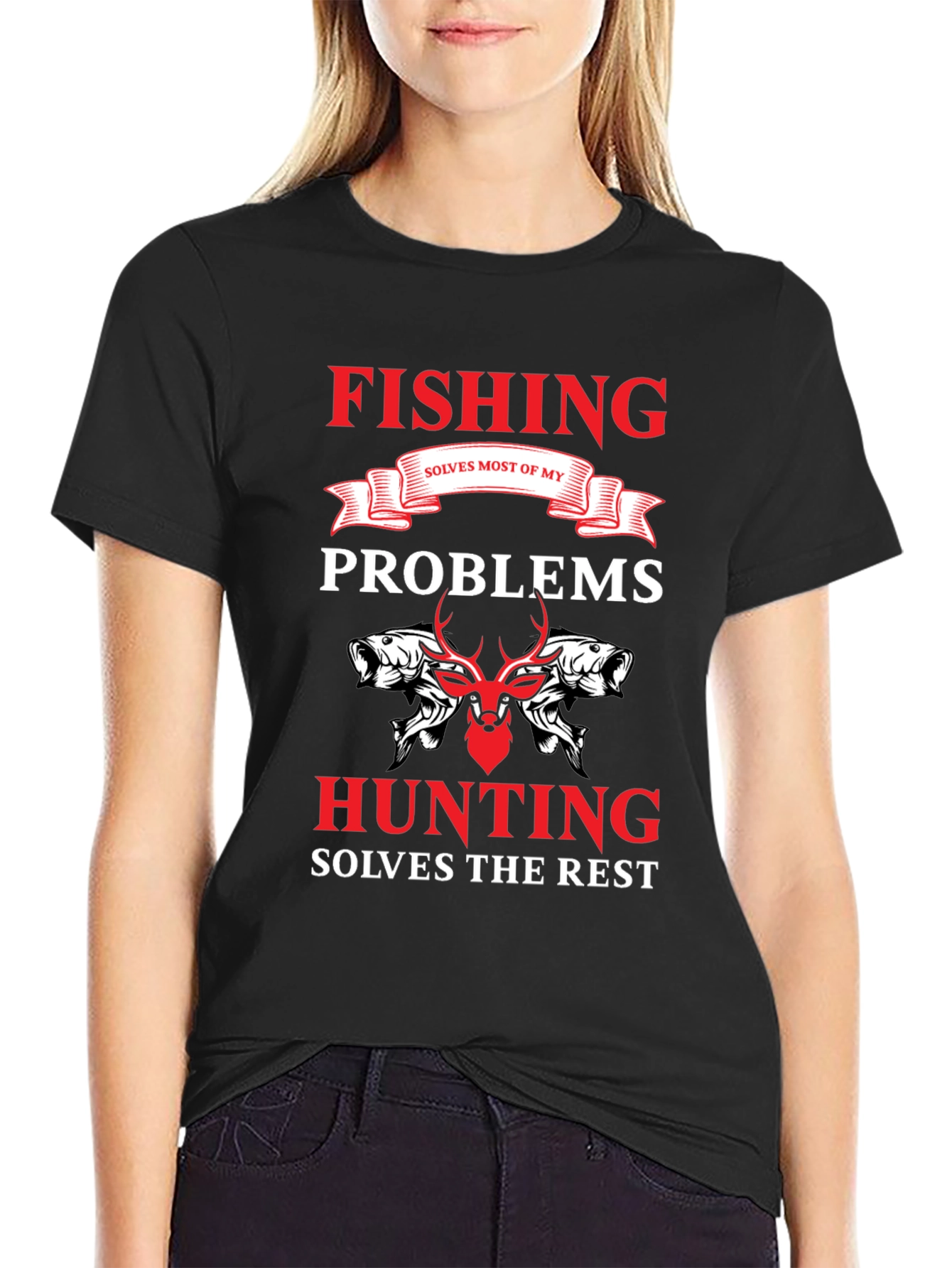 Fishing & Hunting Solves Problems T-Shirt