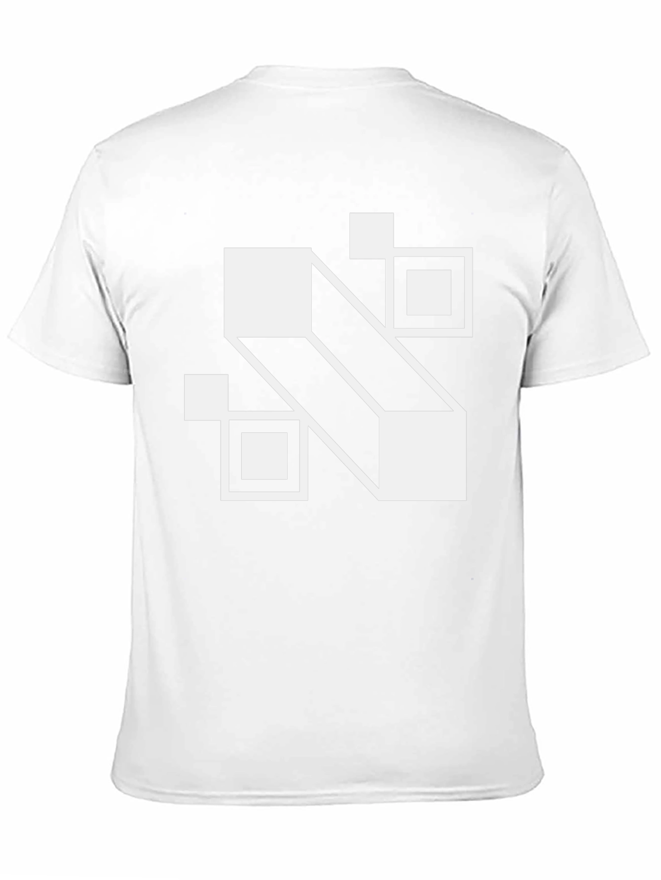 Abstract Geometric Squares Black T-Shirt