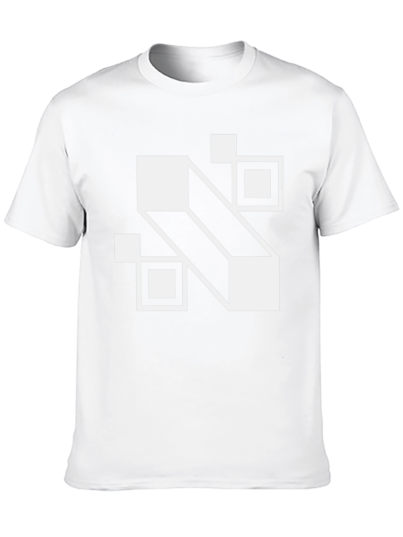 Abstract Geometric Squares Black T-Shirt