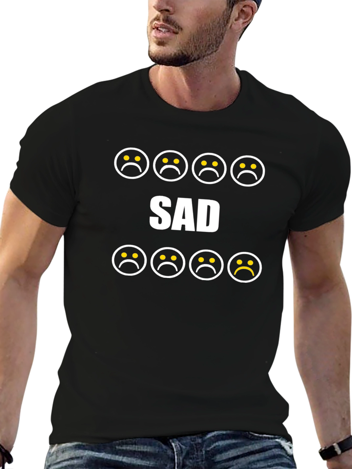 Sad Graphic T-Shirt - Unisex Cotton Tee