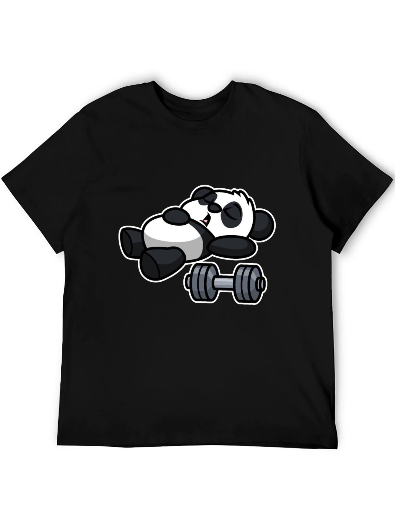 Lazy Panda Gym T-Shirt - Black Cotton Tee