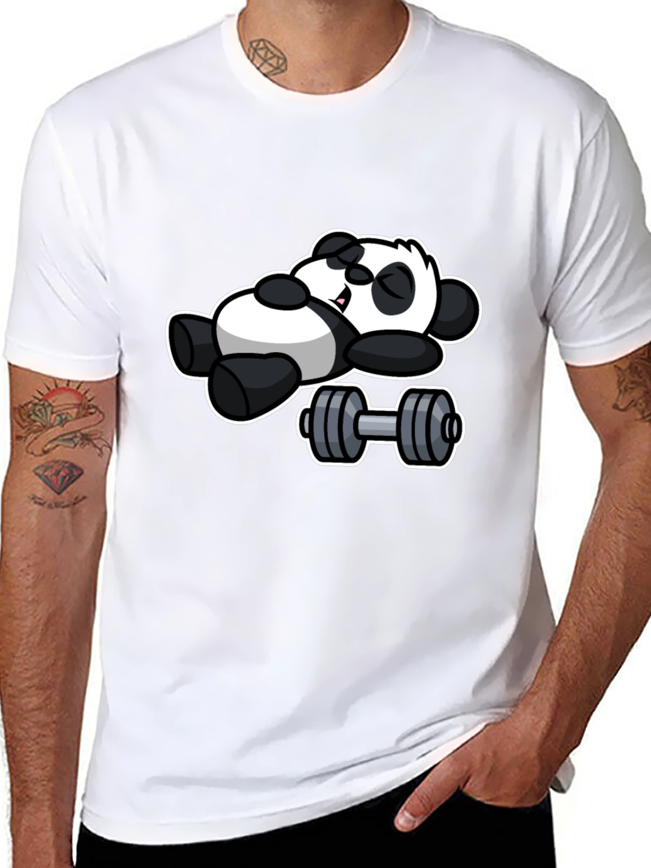 Lazy Panda Gym T-Shirt - Black Cotton Tee