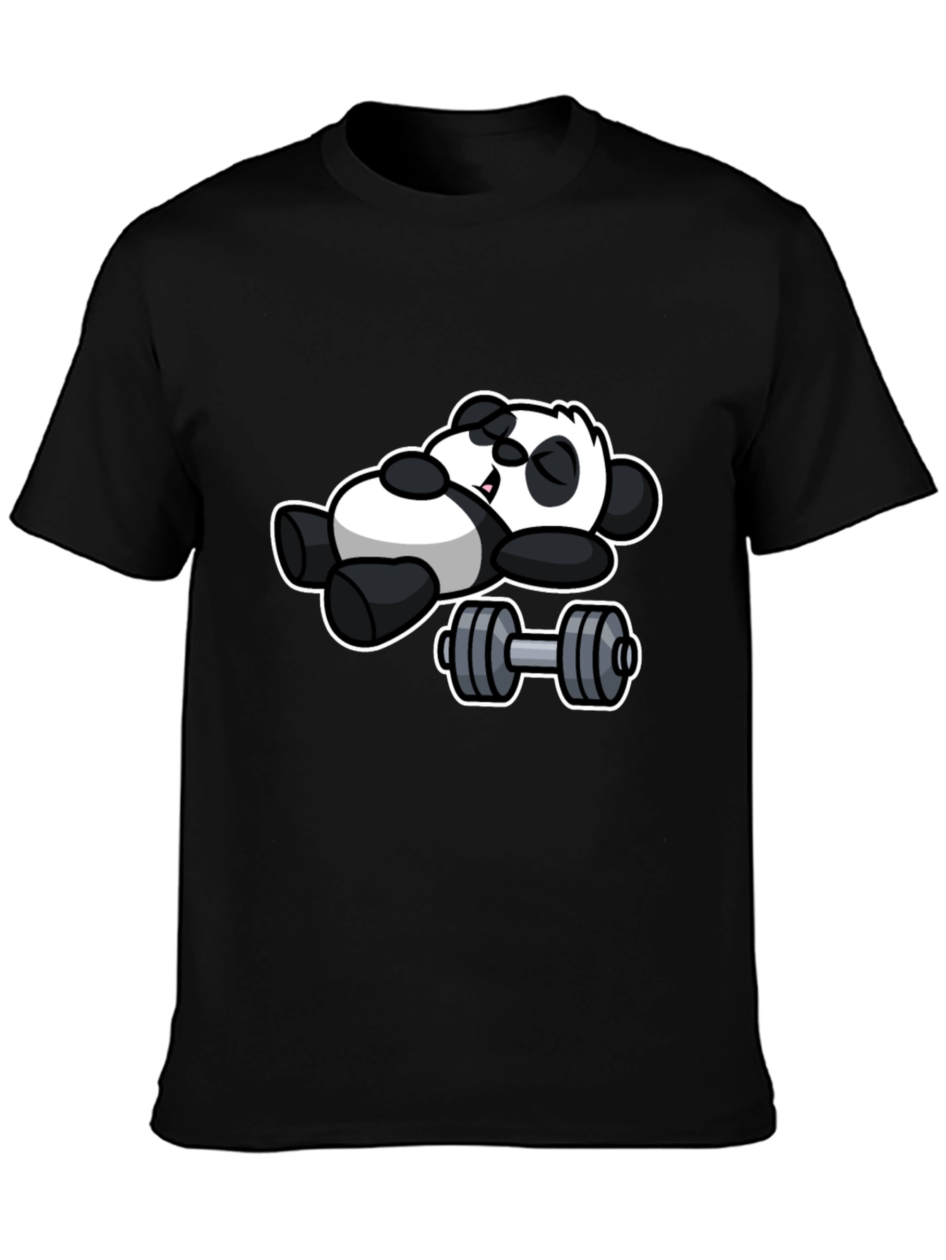 Lazy Panda Gym T-Shirt - Black Cotton Tee