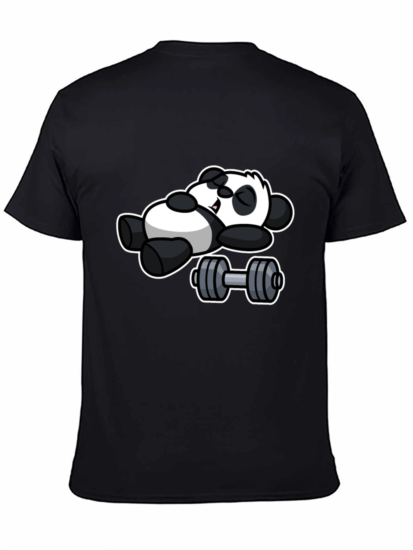 Lazy Panda Gym T-Shirt - Black Cotton Tee