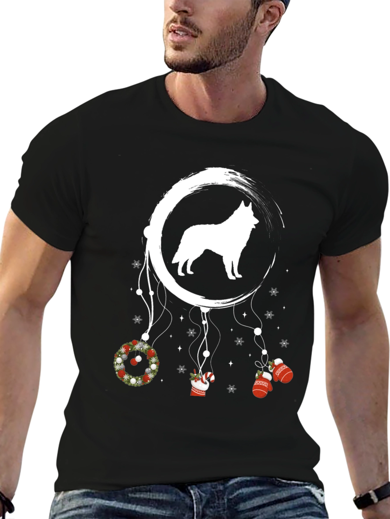 Christmas Dog Dreamcatcher T-Shirt