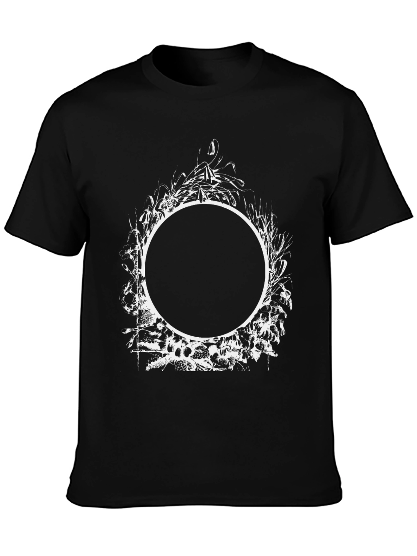 Abstract Circle Graphic Tee - Mens Black T-Shirt