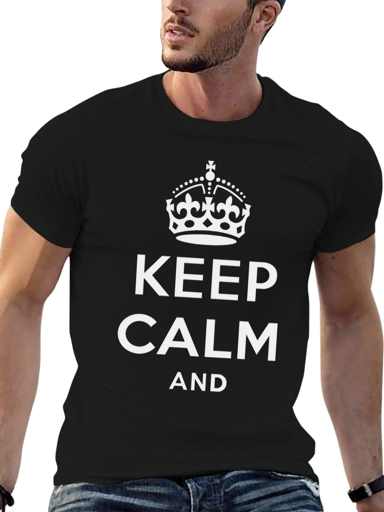 Keep Calm Graphic Tee - Classic Black T-Shirt