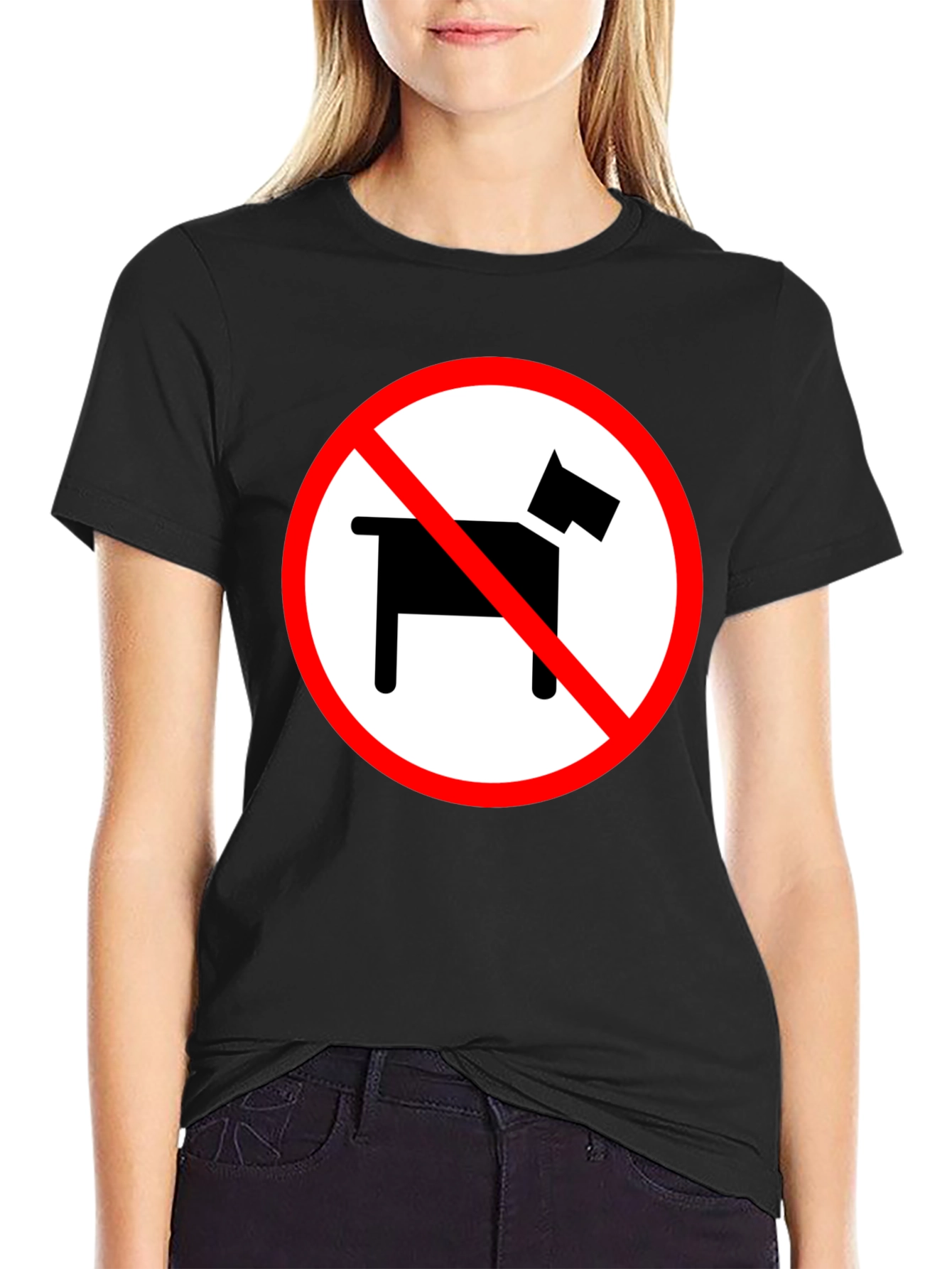 No Dogs Allowed Novelty Graphic Tee