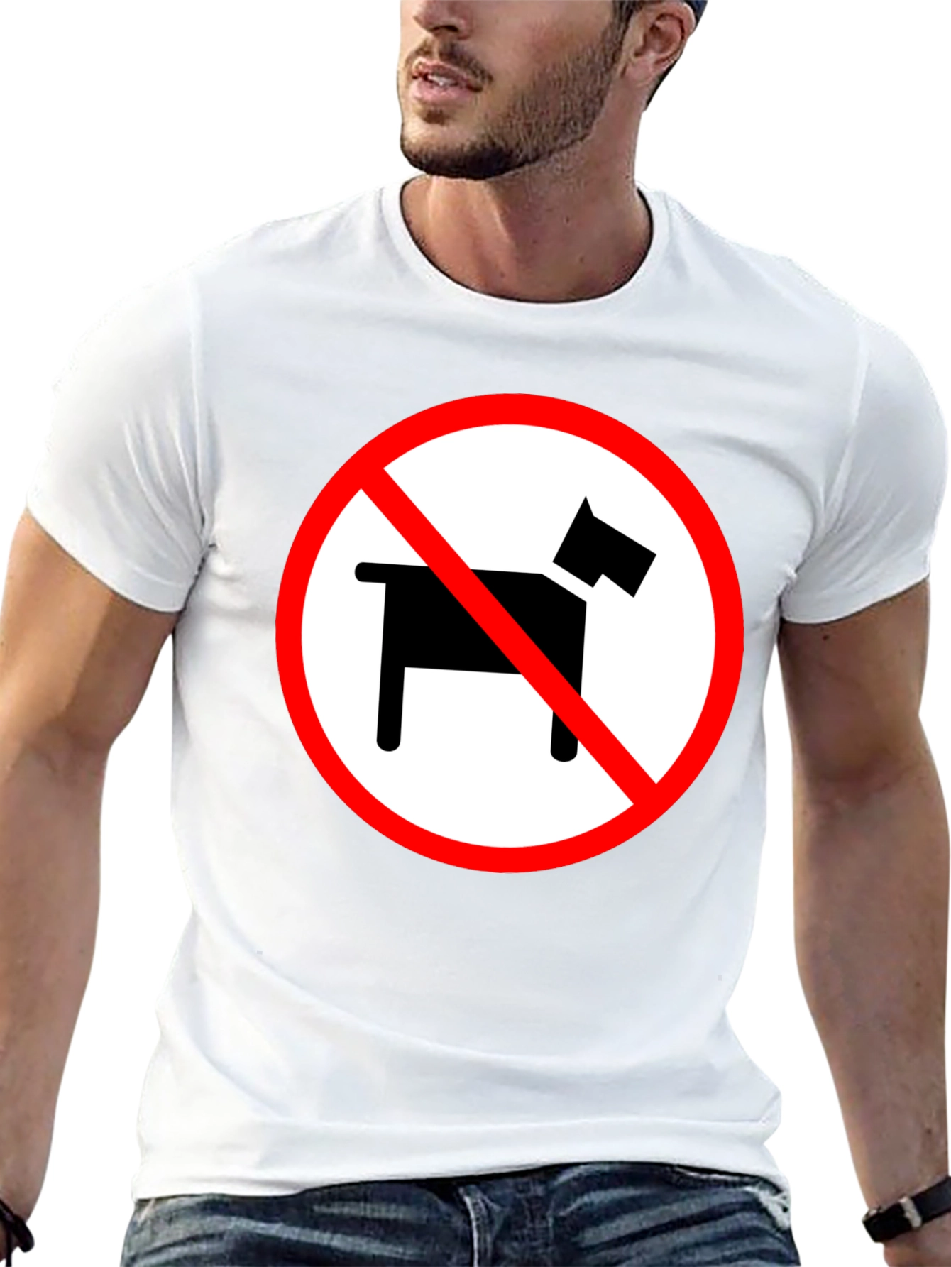 No Dogs Allowed Novelty Graphic Tee