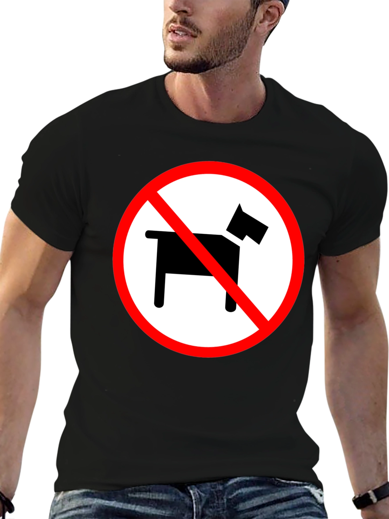 No Dogs Allowed Novelty Graphic Tee