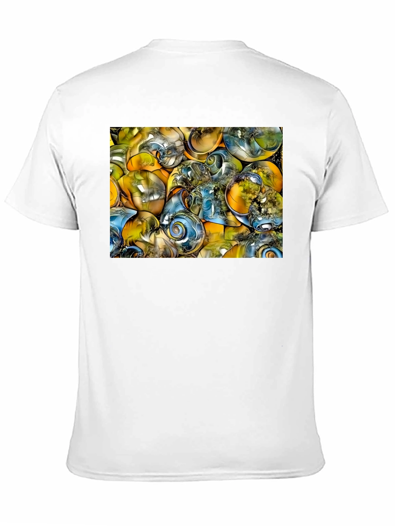 Abstract Swirls Graphic Black T-Shirt