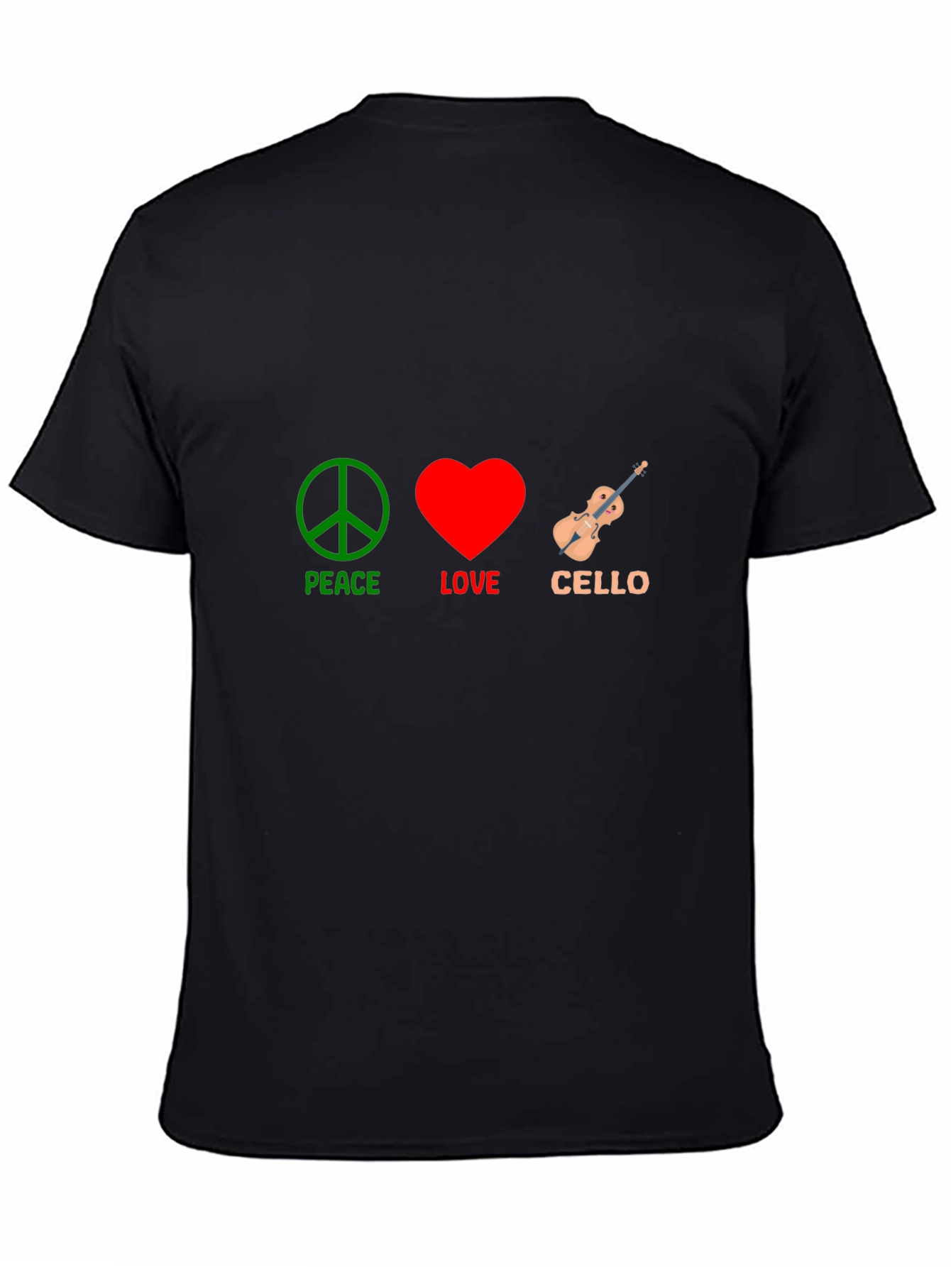Peace Love Cello T-Shirt - Music Lover Tee