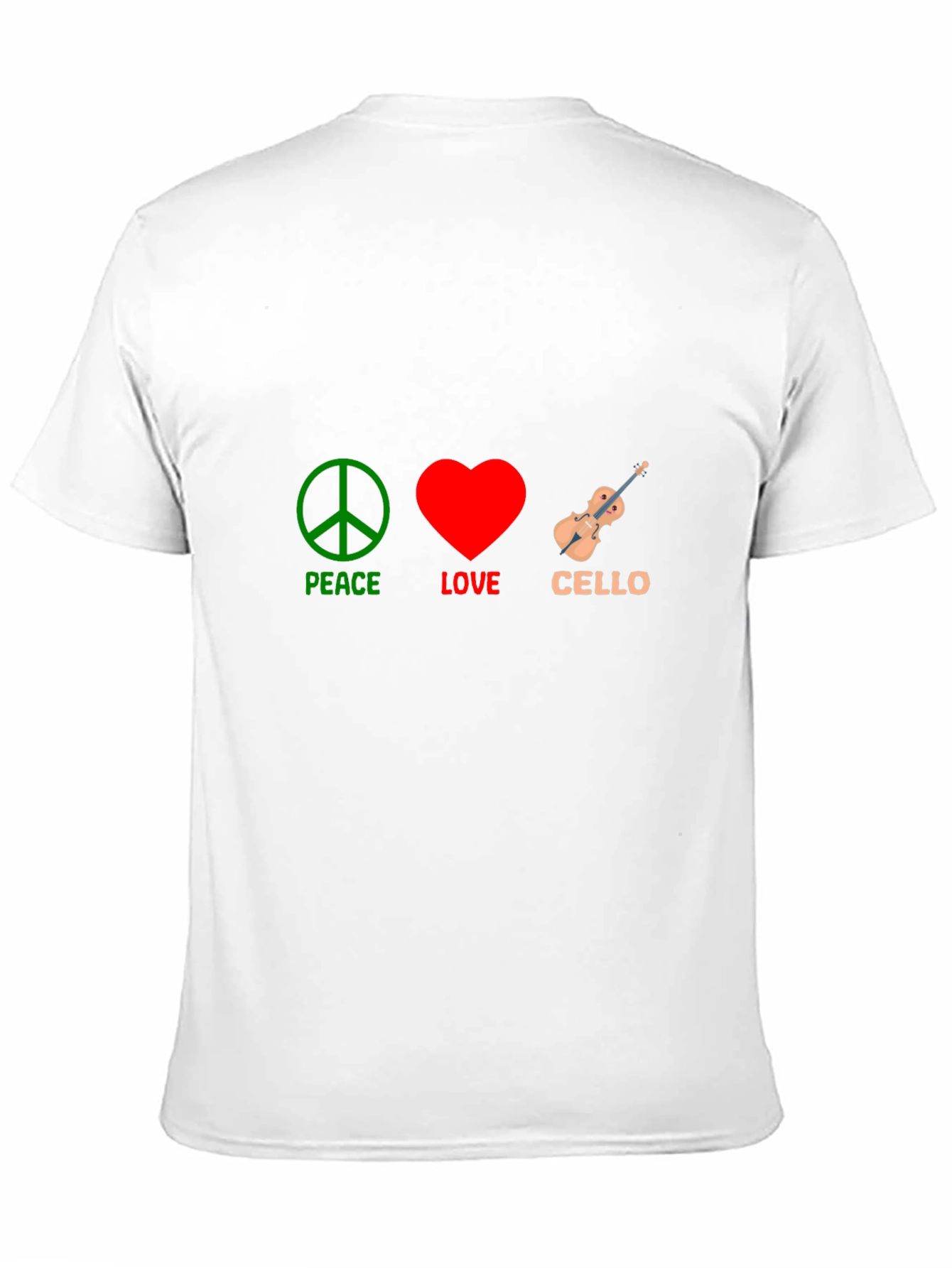 Peace Love Cello T-Shirt - Music Lover Tee
