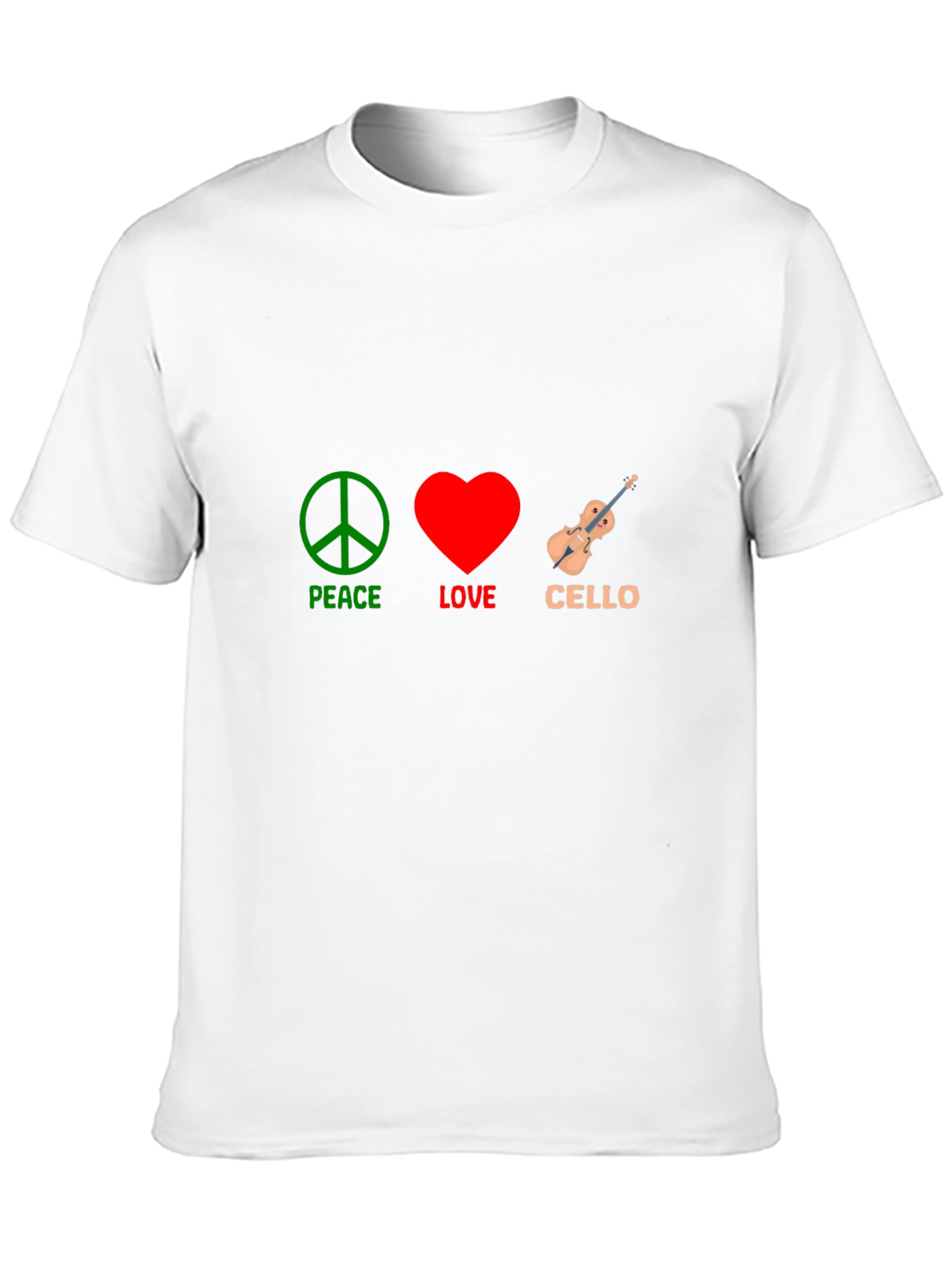 Peace Love Cello T-Shirt - Music Lover Tee