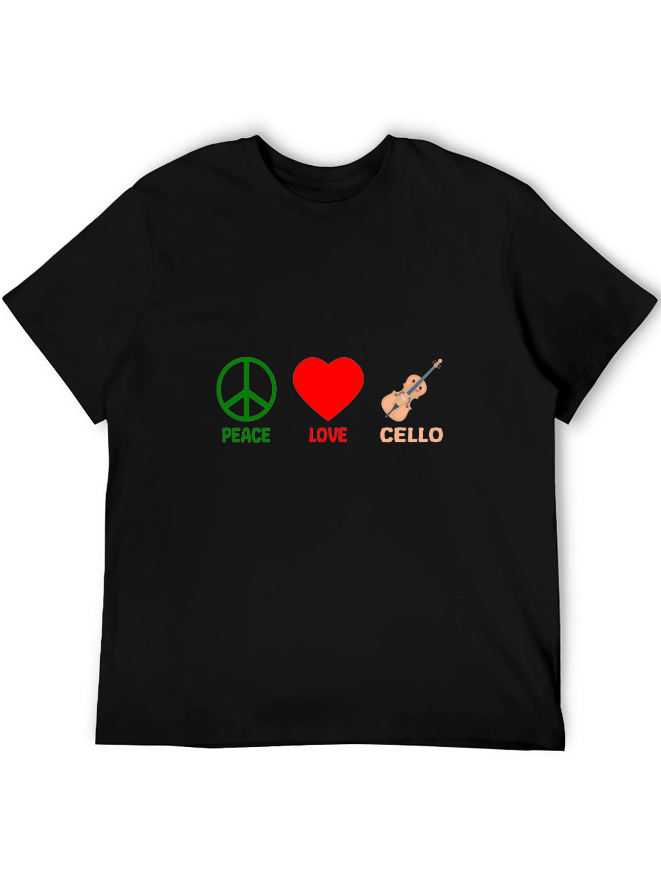 Peace Love Cello T-Shirt - Music Lover Tee