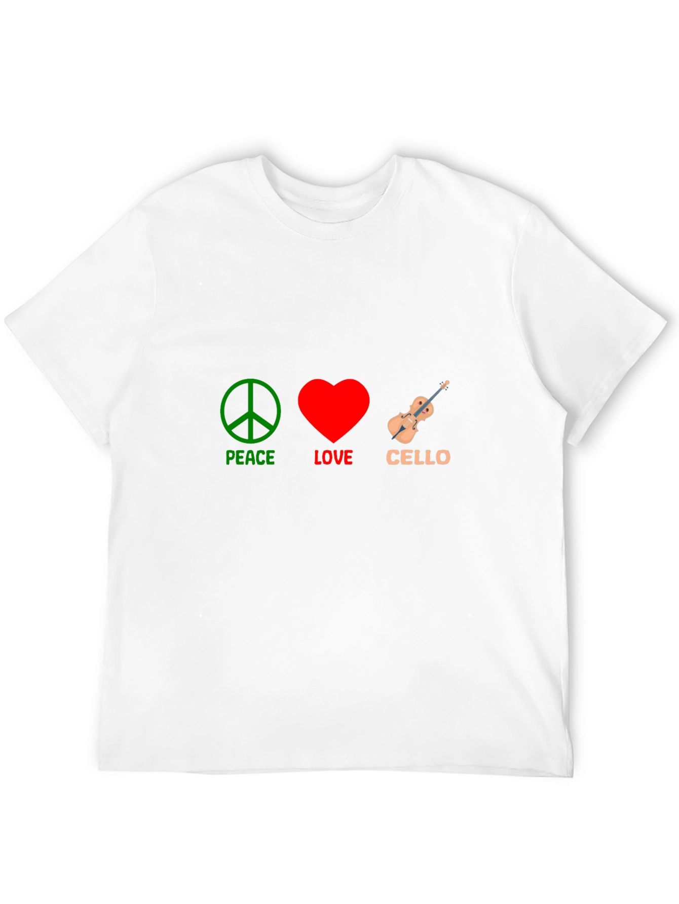 Peace Love Cello T-Shirt - Music Lover Tee