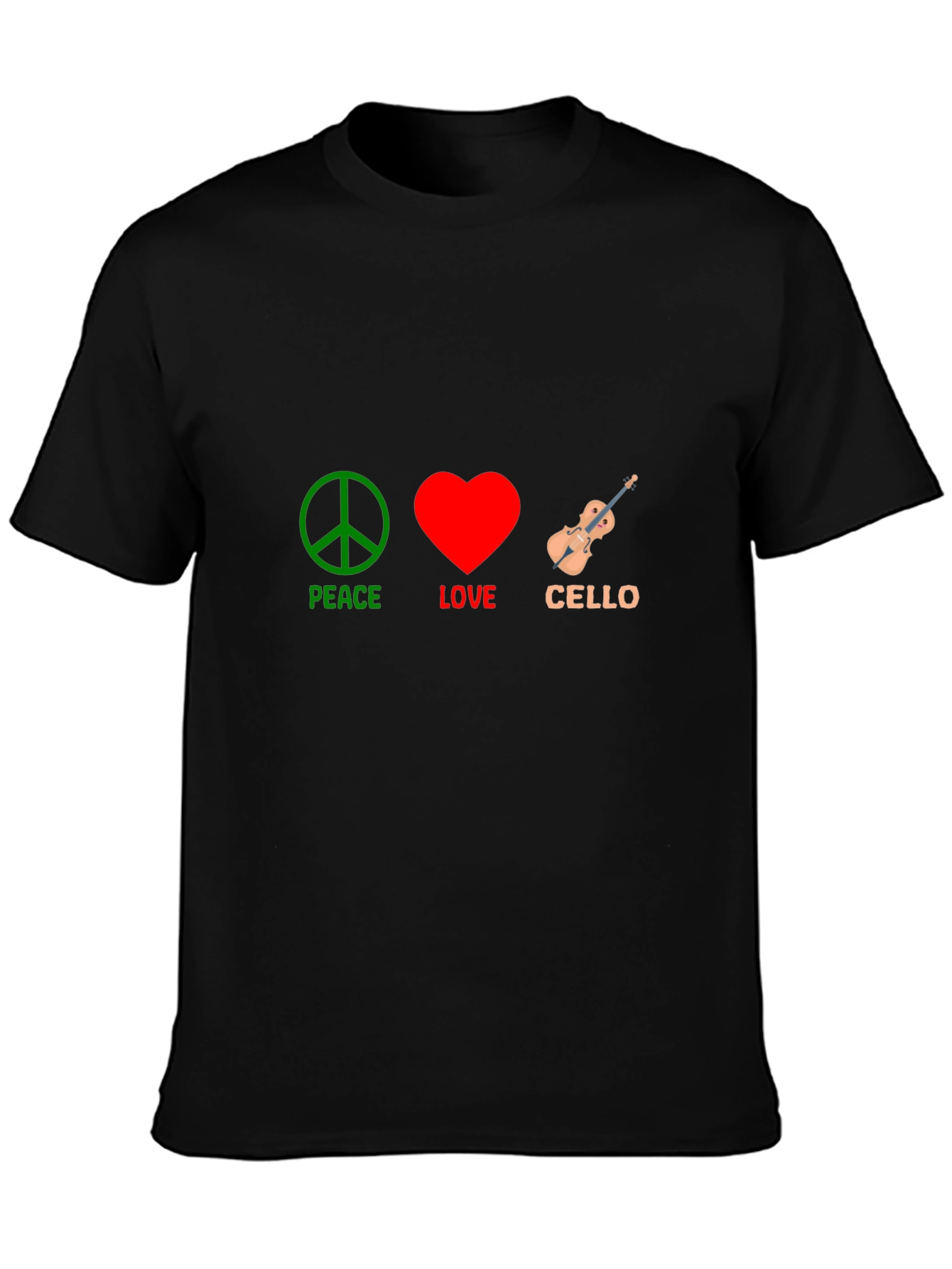 Peace Love Cello T-Shirt - Music Lover Tee