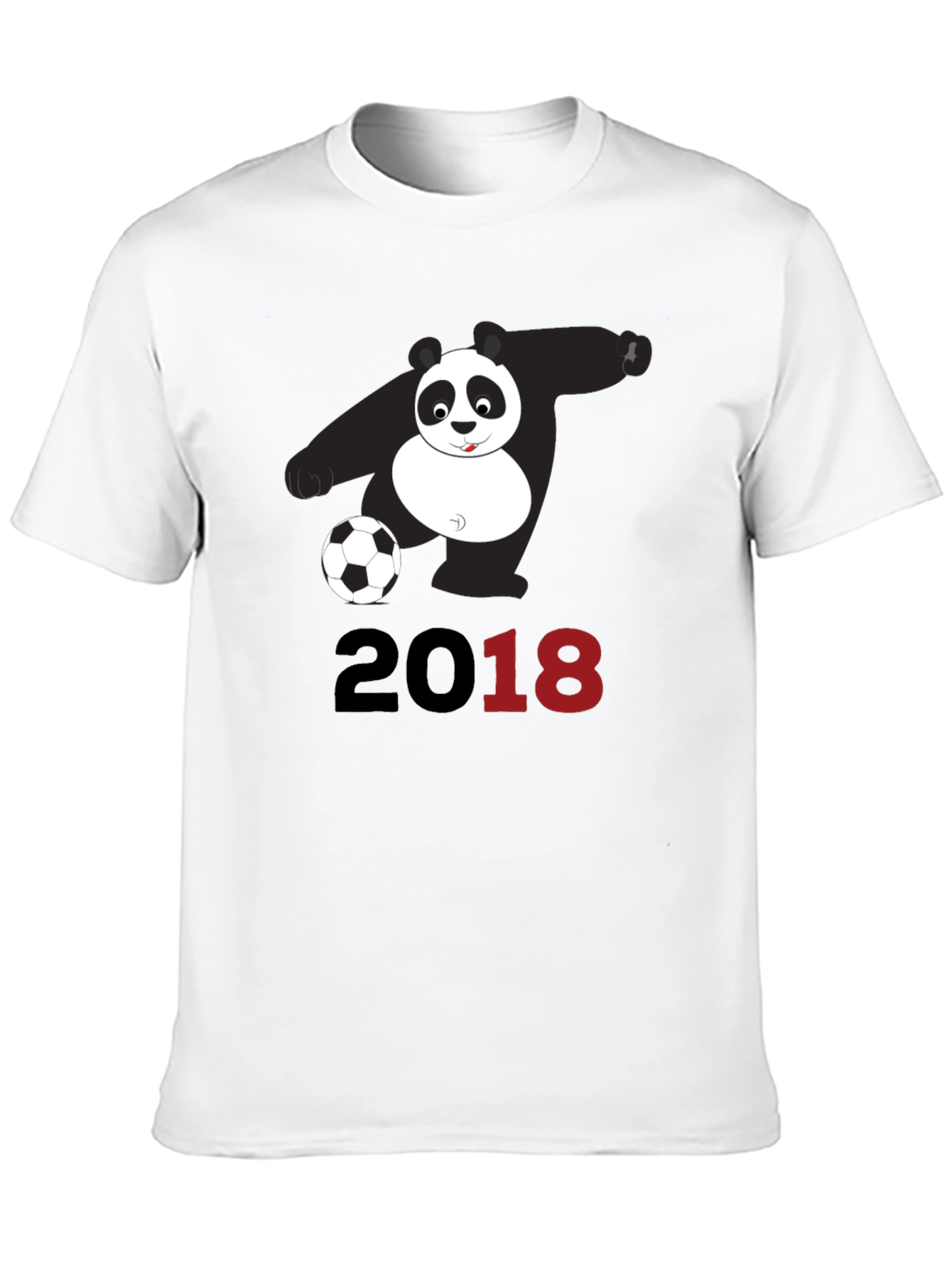 Panda Soccer 2018 Graphic Tee - Black Cotton Shirt