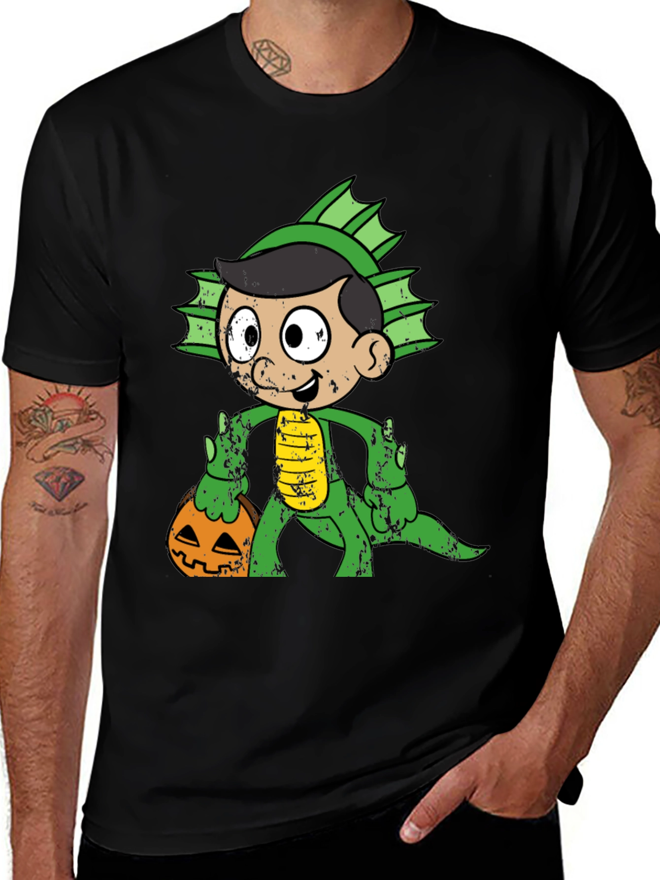 Monster Halloween Kids Black T-Shirt