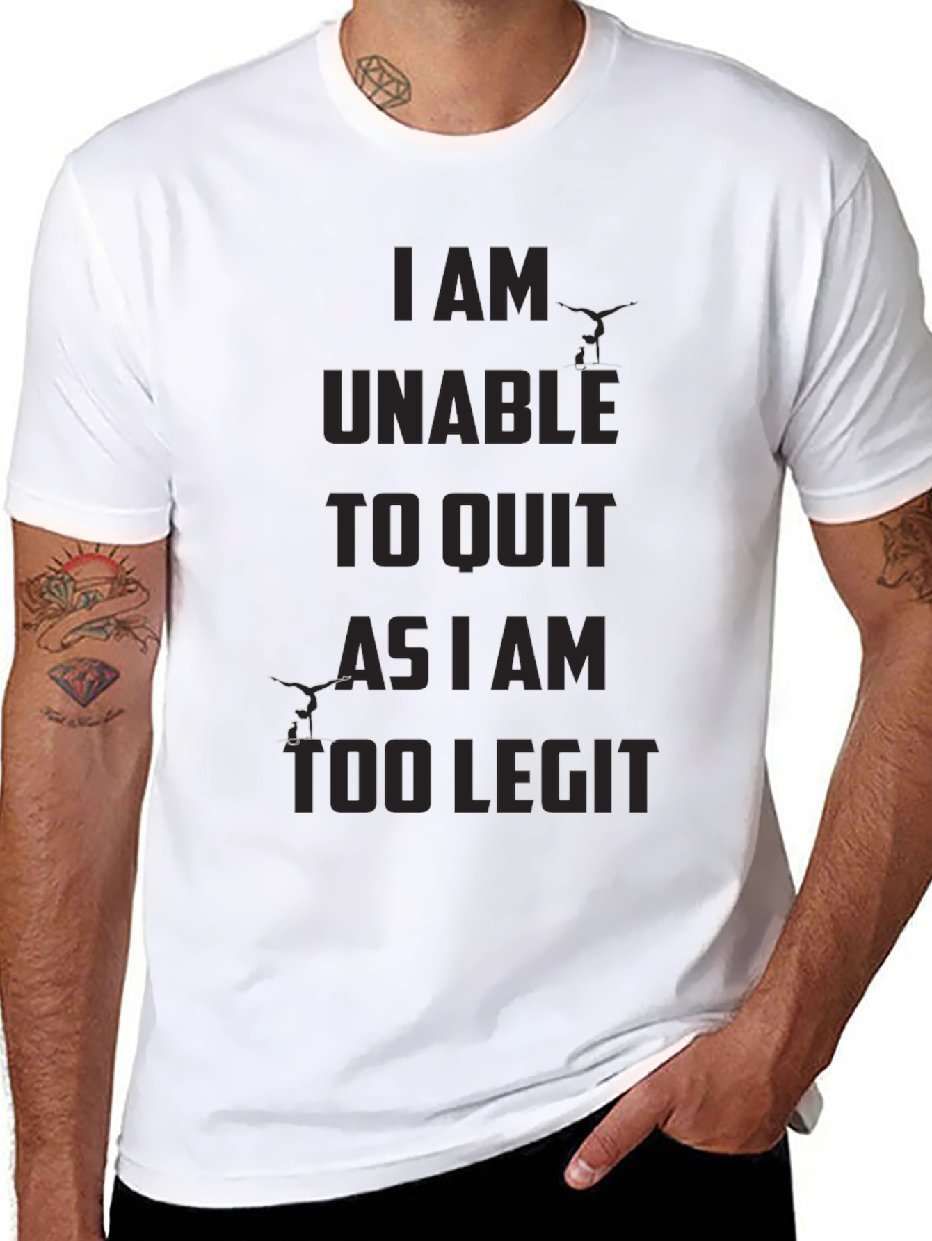 I am Unable To Quit Funny Black T-Shirt