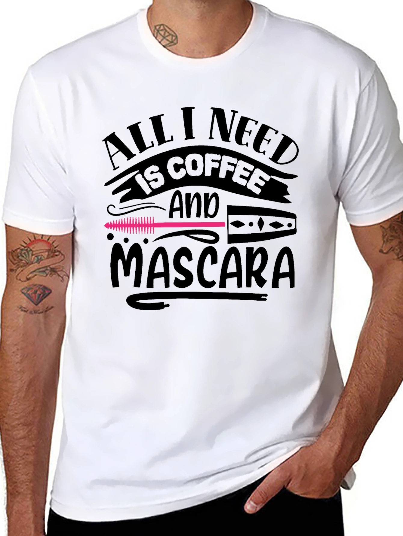 Coffee & Mascara T-Shirt - Funny Graphic Tee