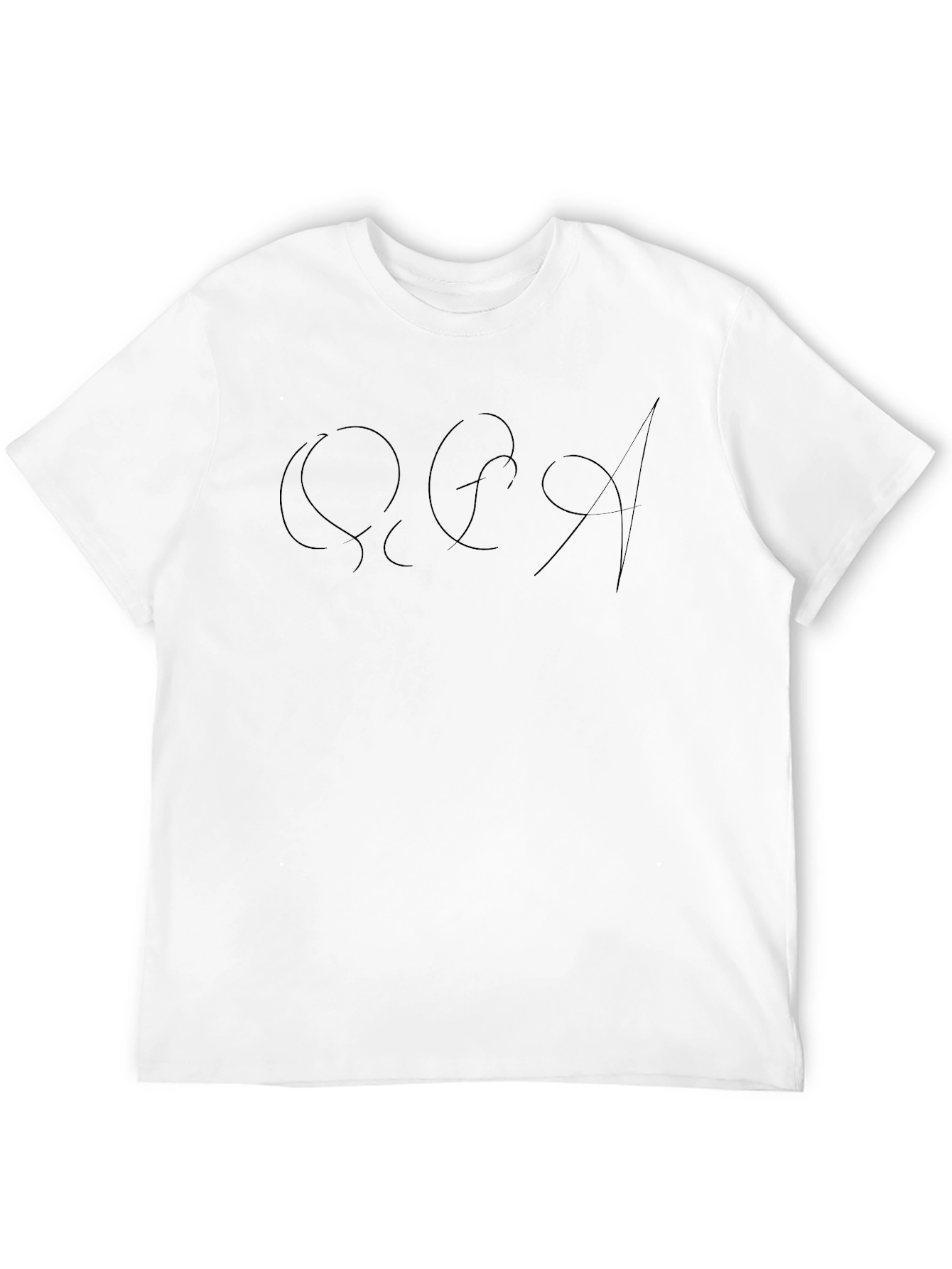 Mens Black Q&A Graphic T-Shirt