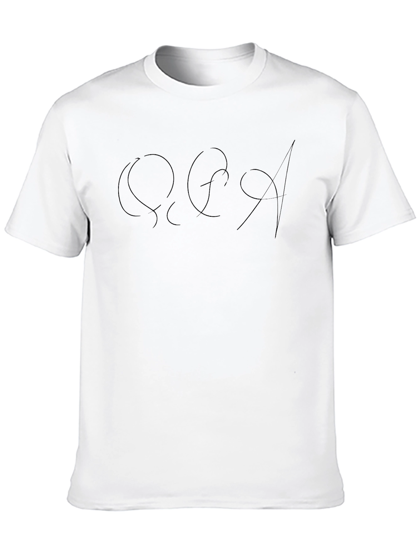 Mens Black Q&A Graphic T-Shirt