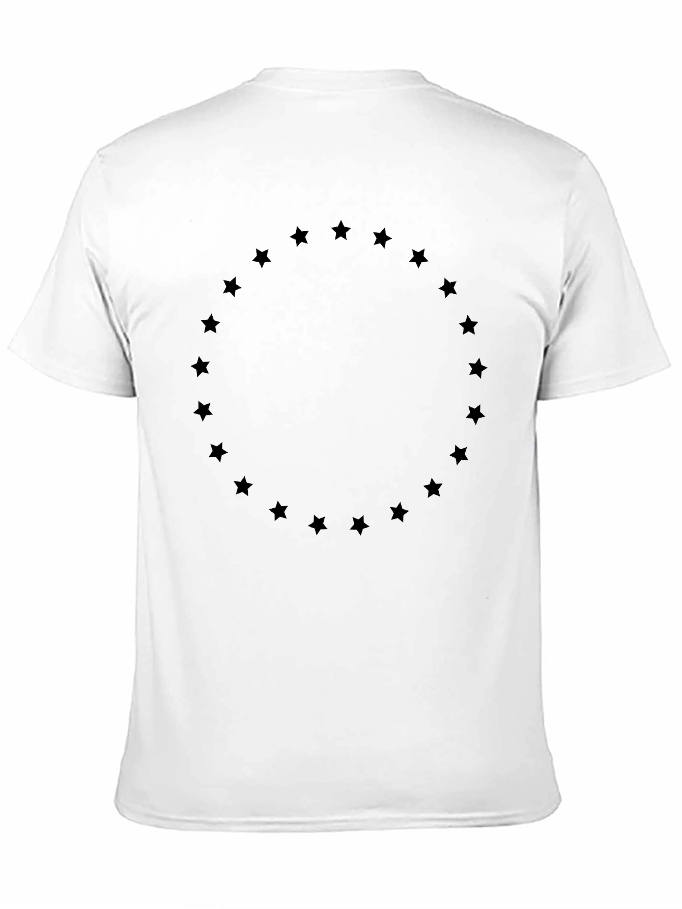 Black T-Shirt with Star Circle Design