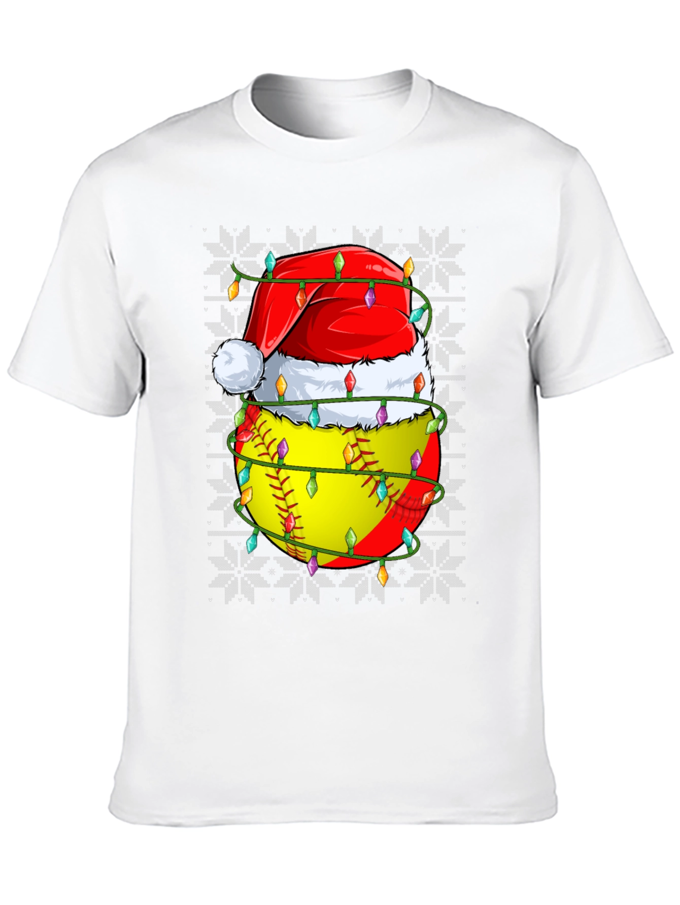 Festive Softball Christmas T-Shirt