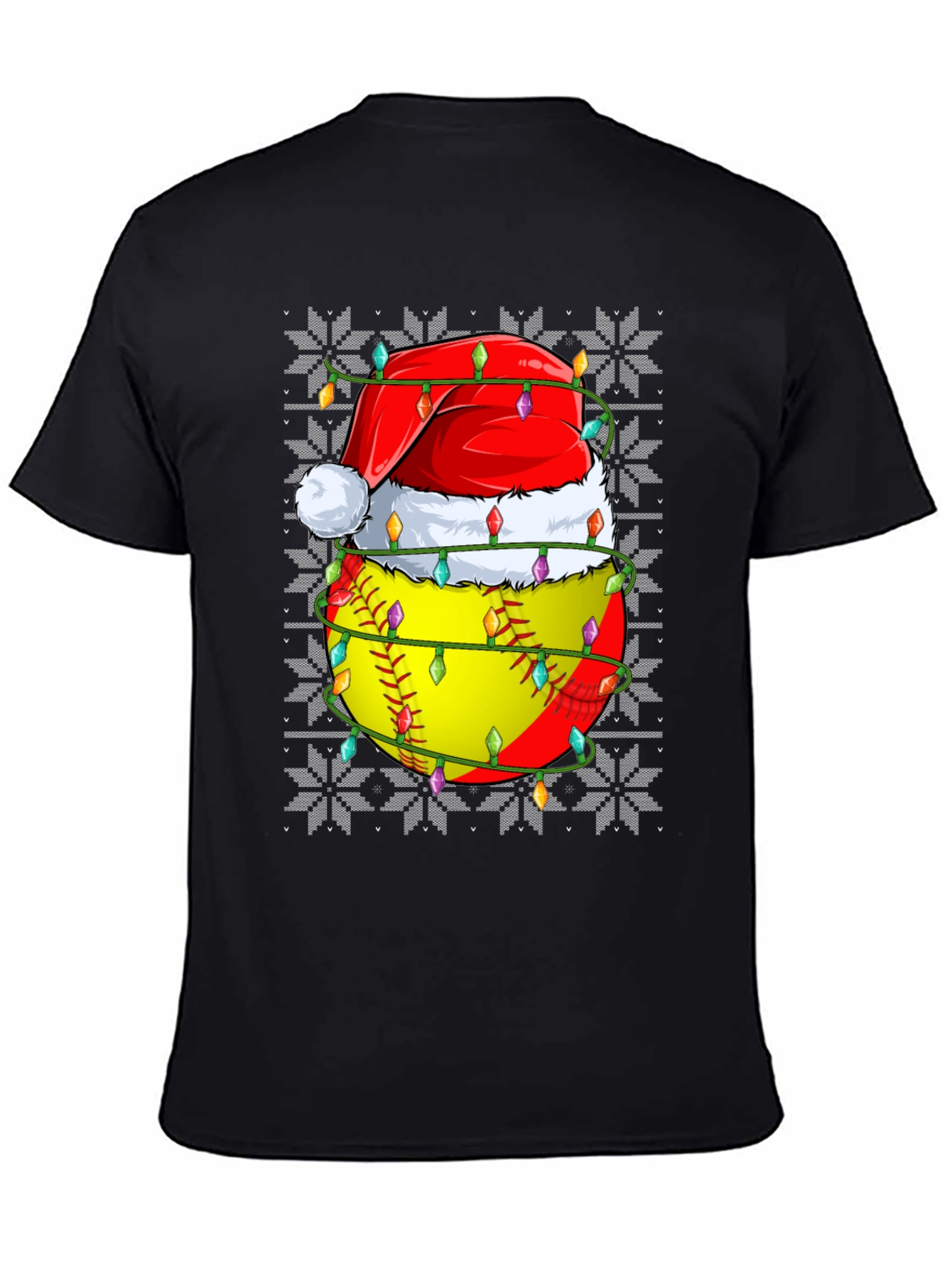 Festive Softball Christmas T-Shirt