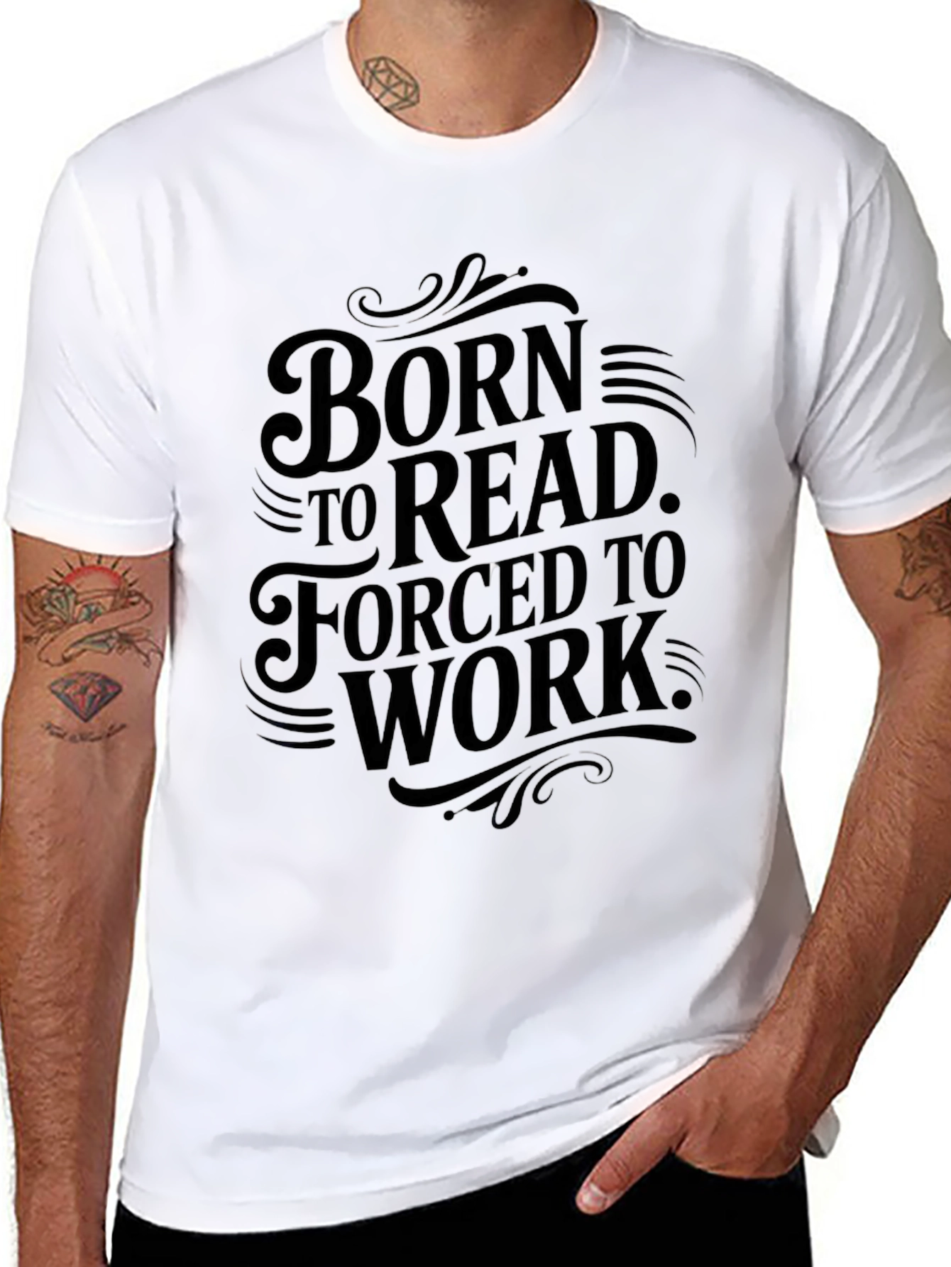 Born to Read T-Shirt - Black Graphic Tee