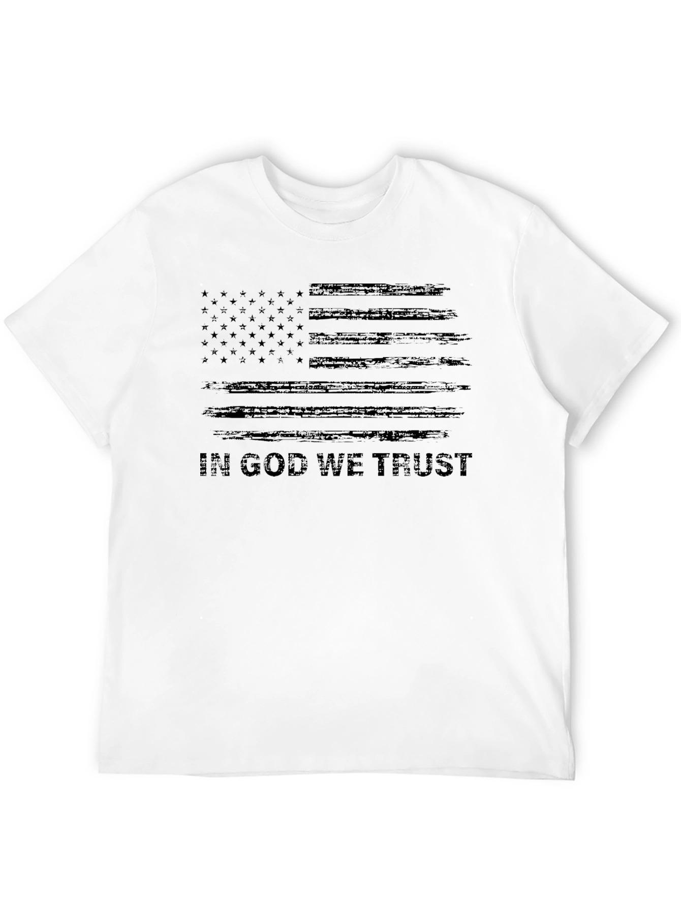 Distressed American Flag In God We Trust T-Shirt