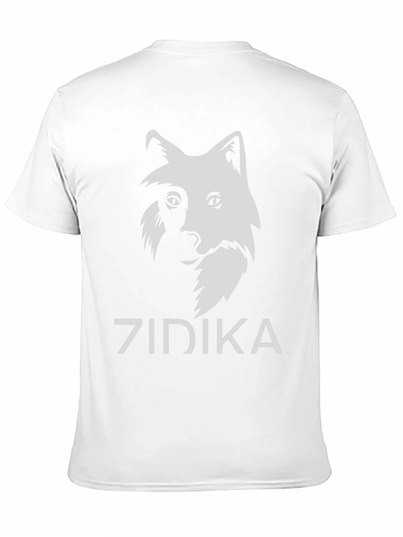 Zidika Black T-Shirt with Wolf Design