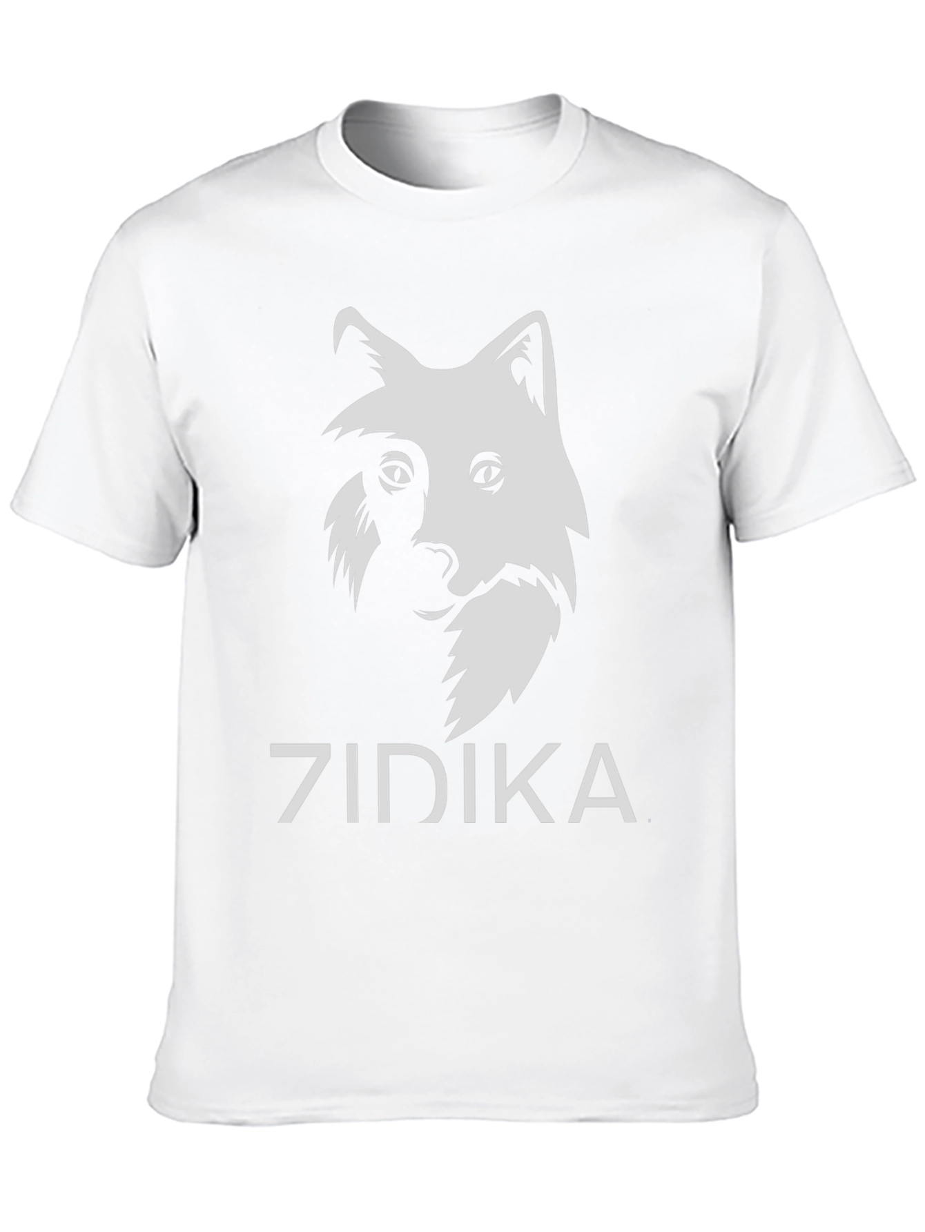 Zidika Black T-Shirt with Wolf Design