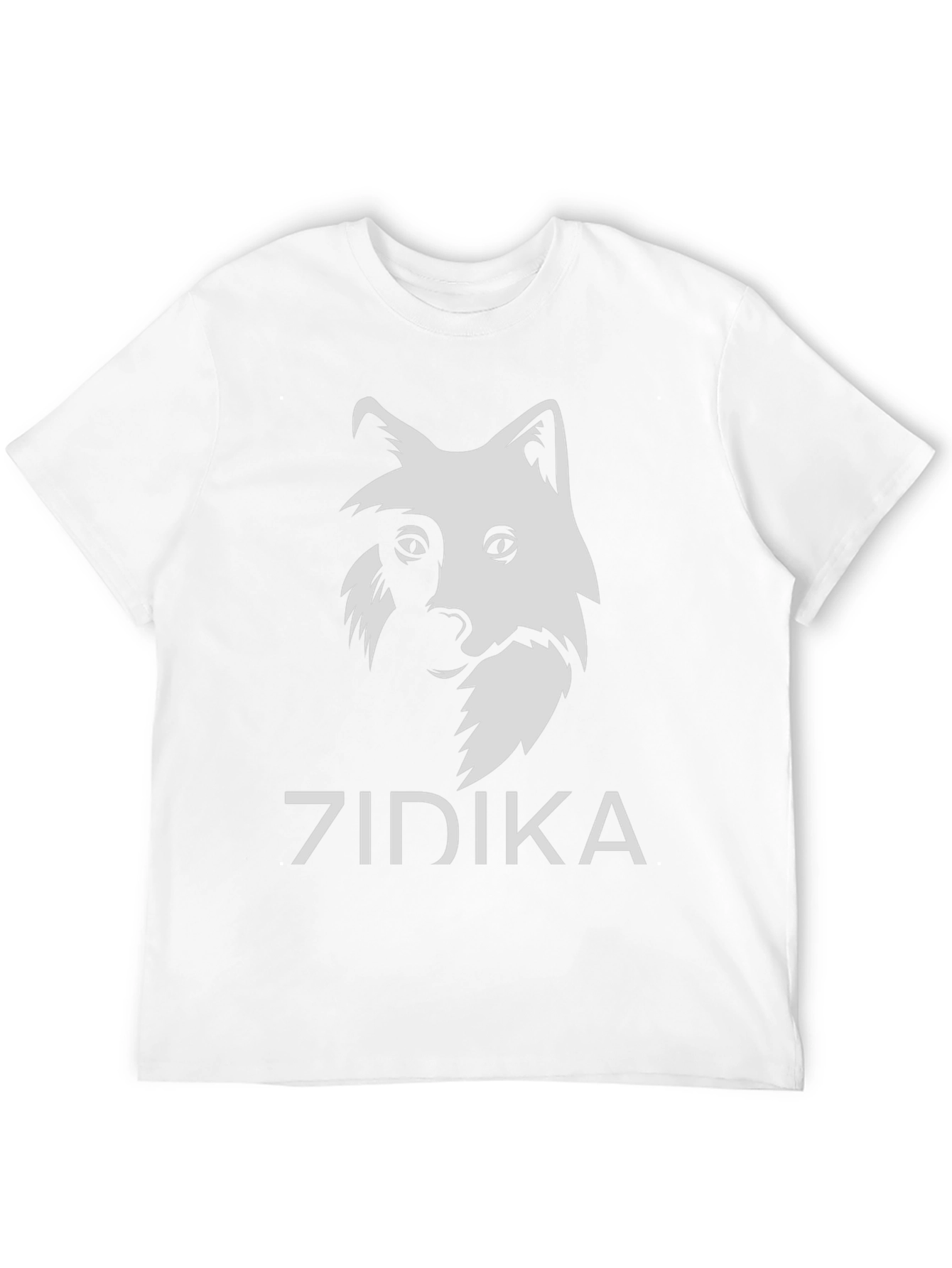 Zidika Black T-Shirt with Wolf Design