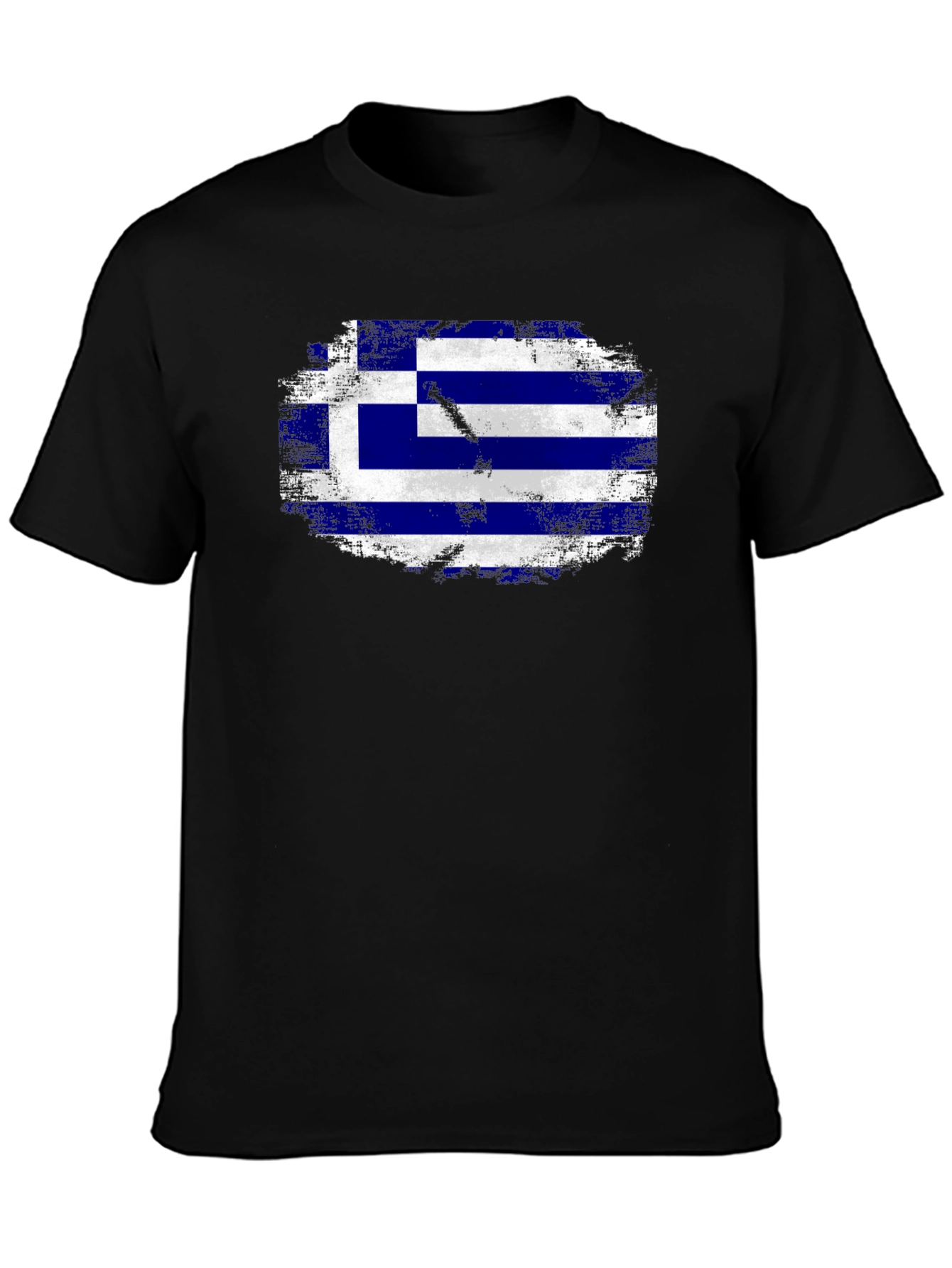 Greece Flag Distressed T-Shirt