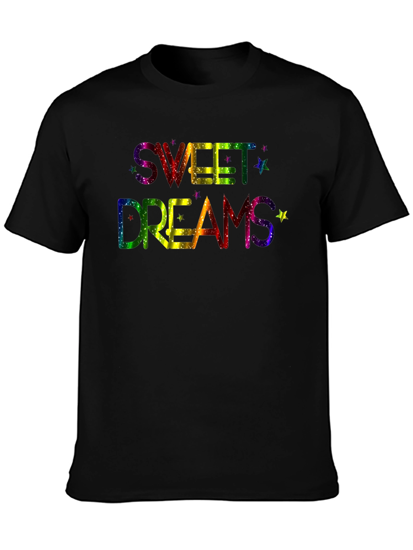 Sweet Dreams Rainbow Graphic Black T-Shirt