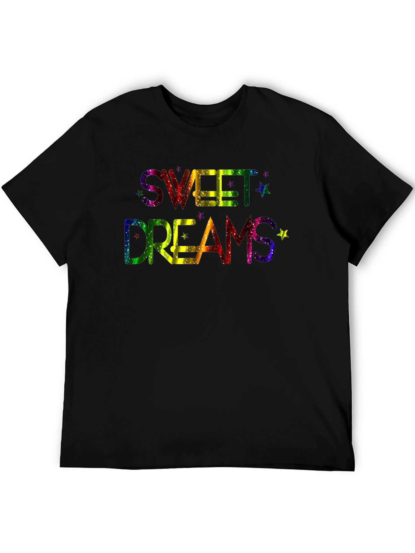 Sweet Dreams Rainbow Graphic Black T-Shirt