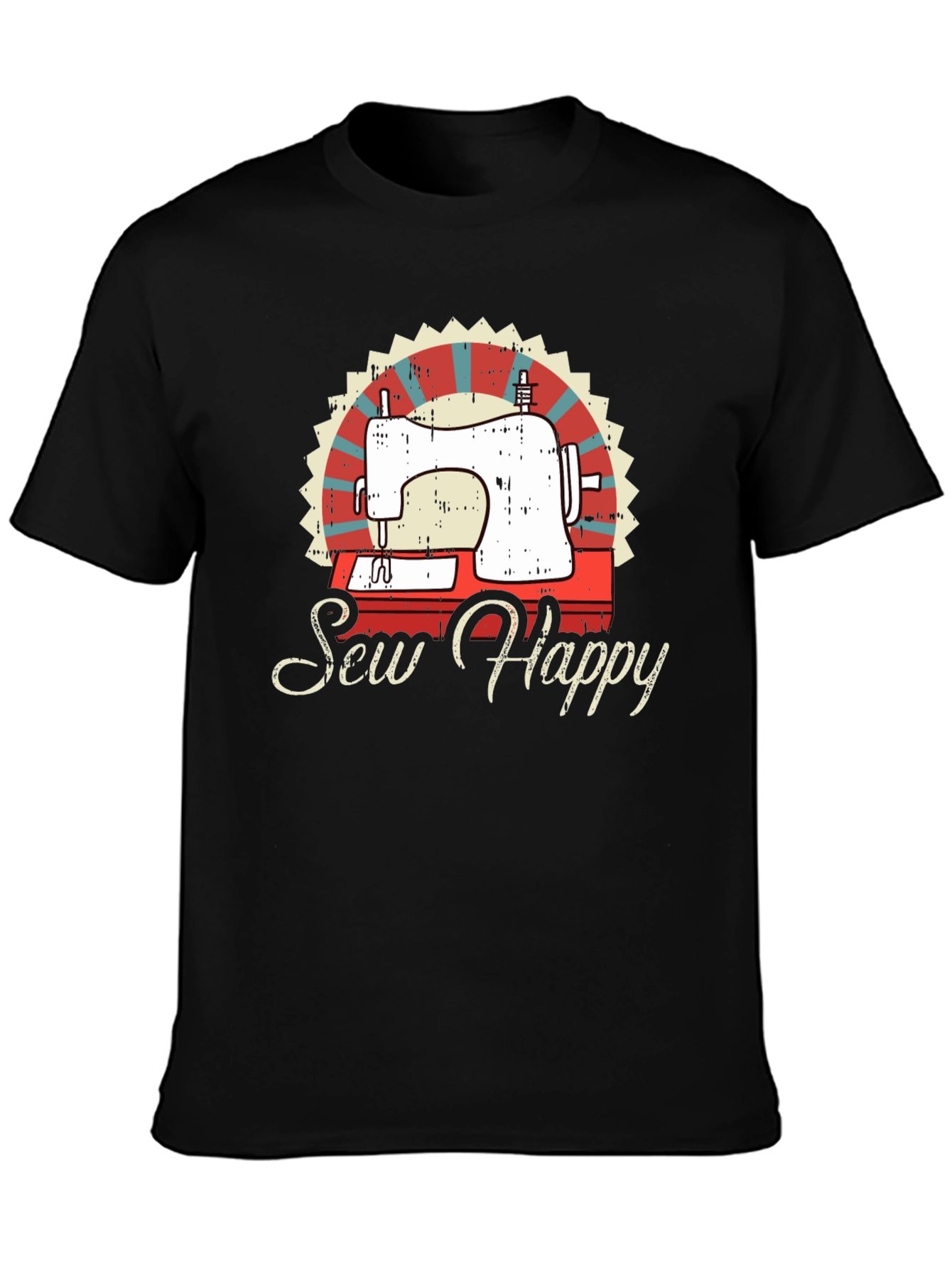 Sew Happy Sewing Machine Graphic Tee