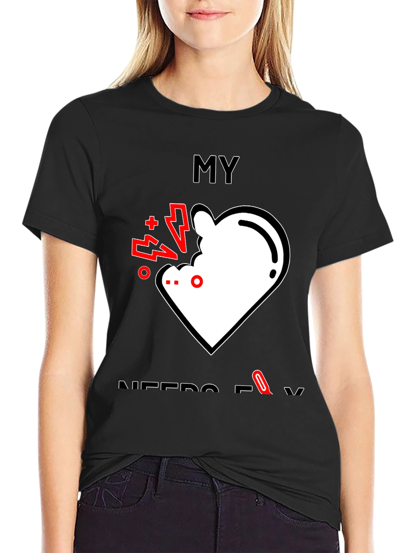 My Nerdy Love Black T-Shirt