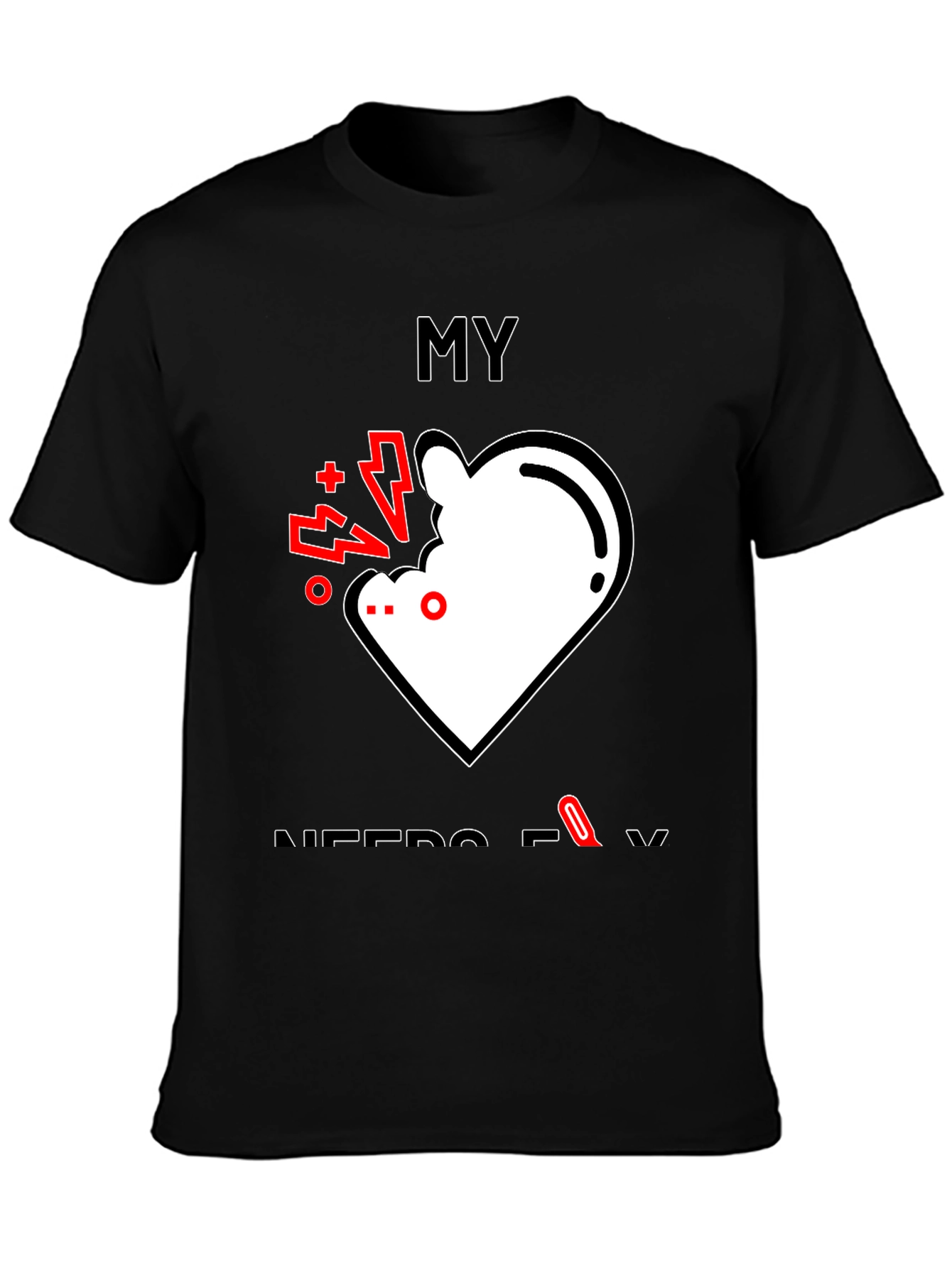My Nerdy Love Black T-Shirt