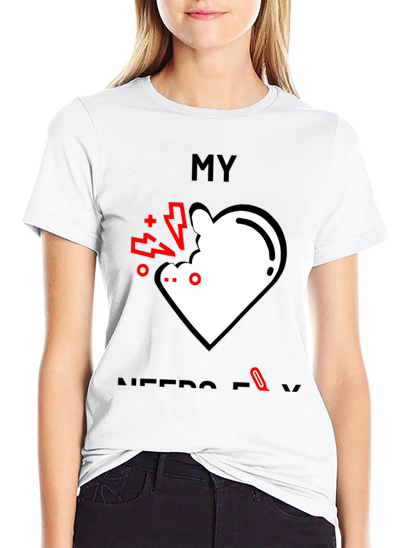 My Nerdy Love Black T-Shirt