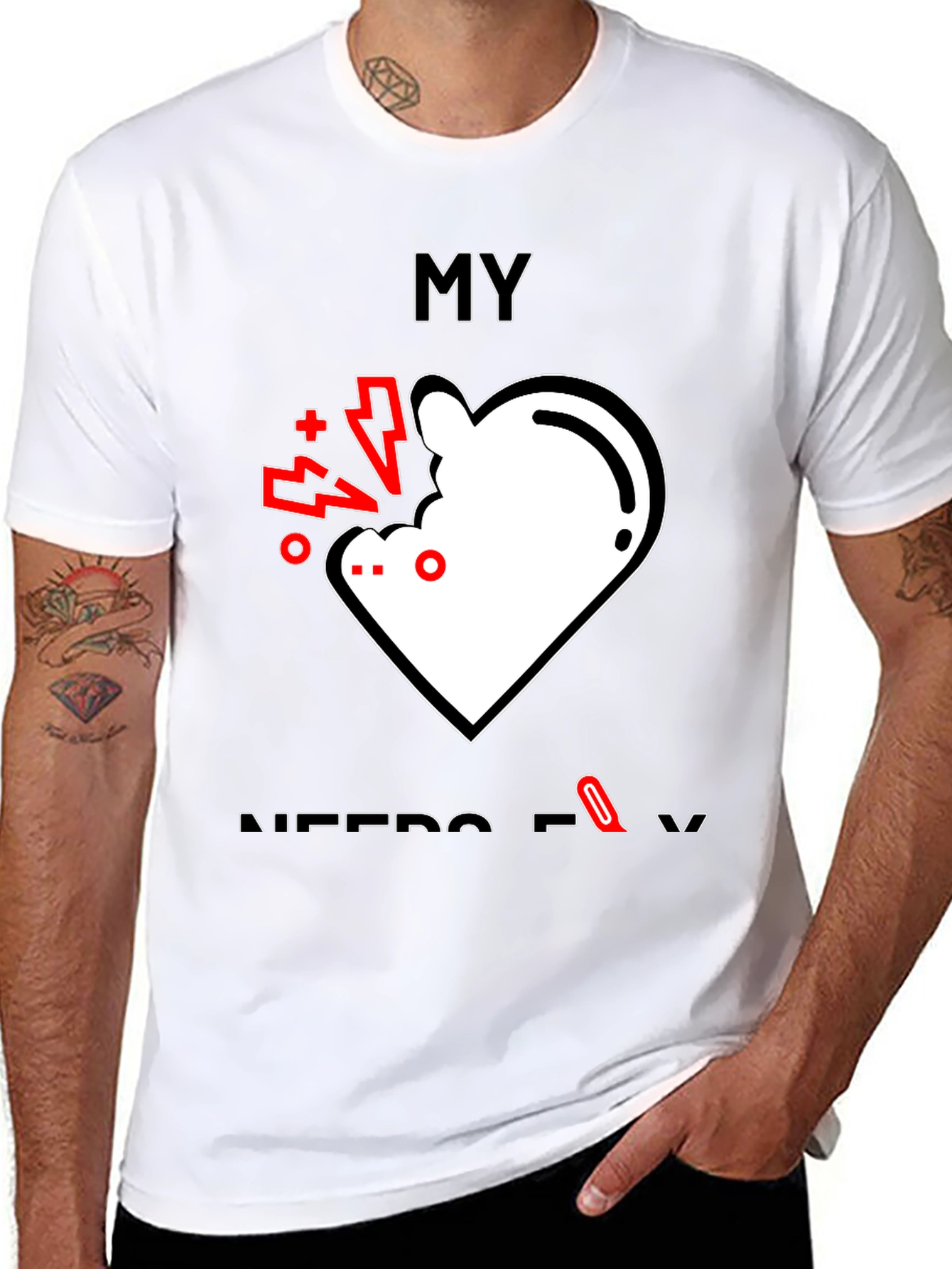 My Nerdy Love Black T-Shirt