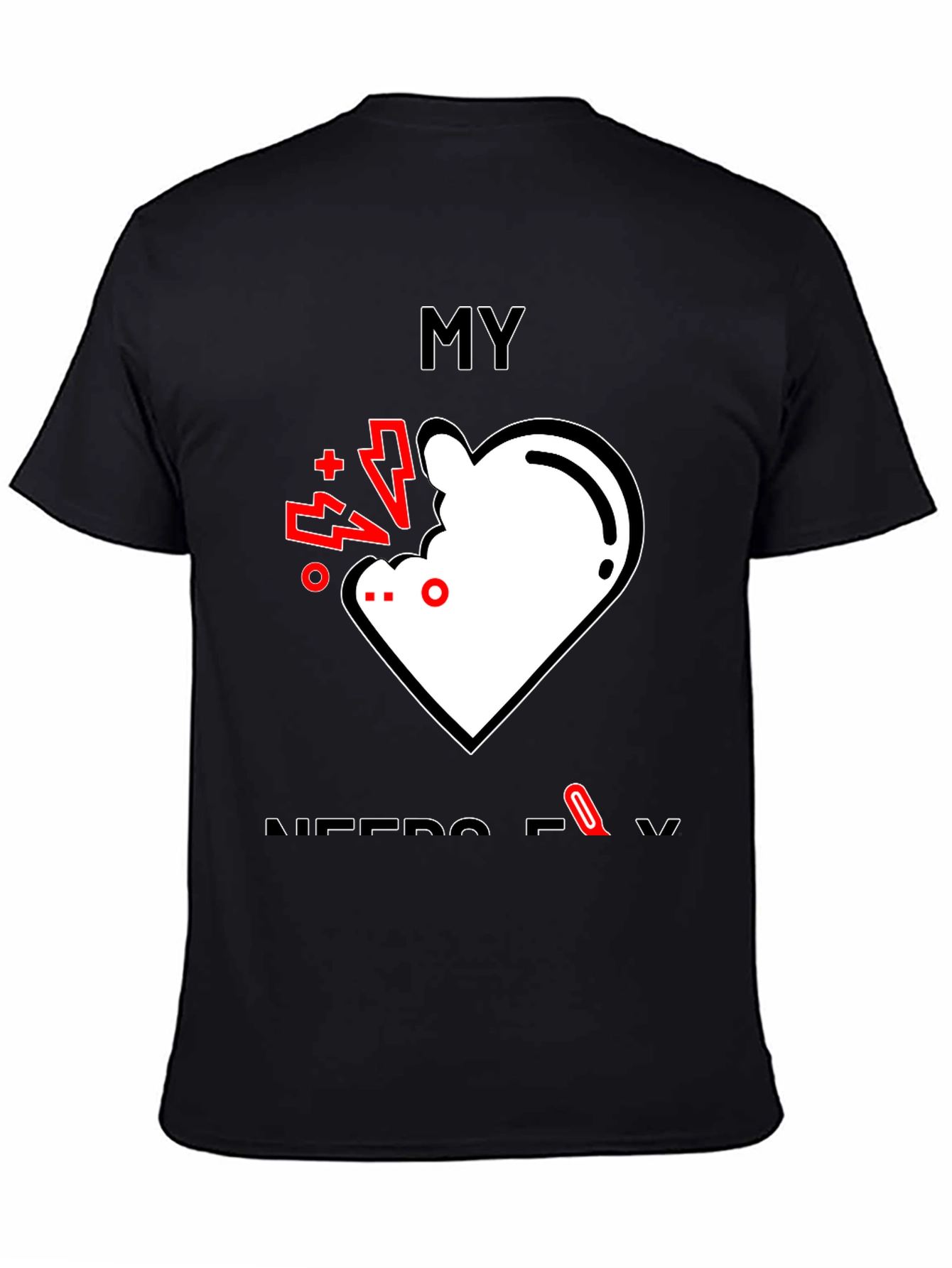 My Nerdy Love Black T-Shirt