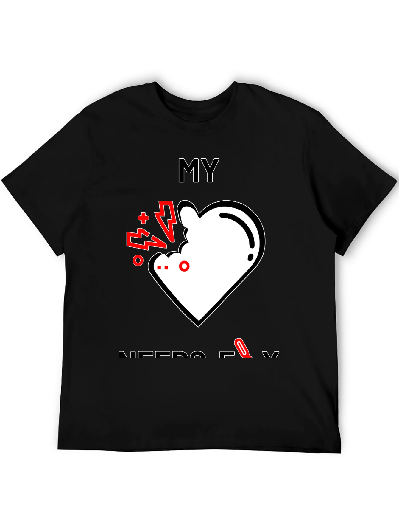 My Nerdy Love Black T-Shirt