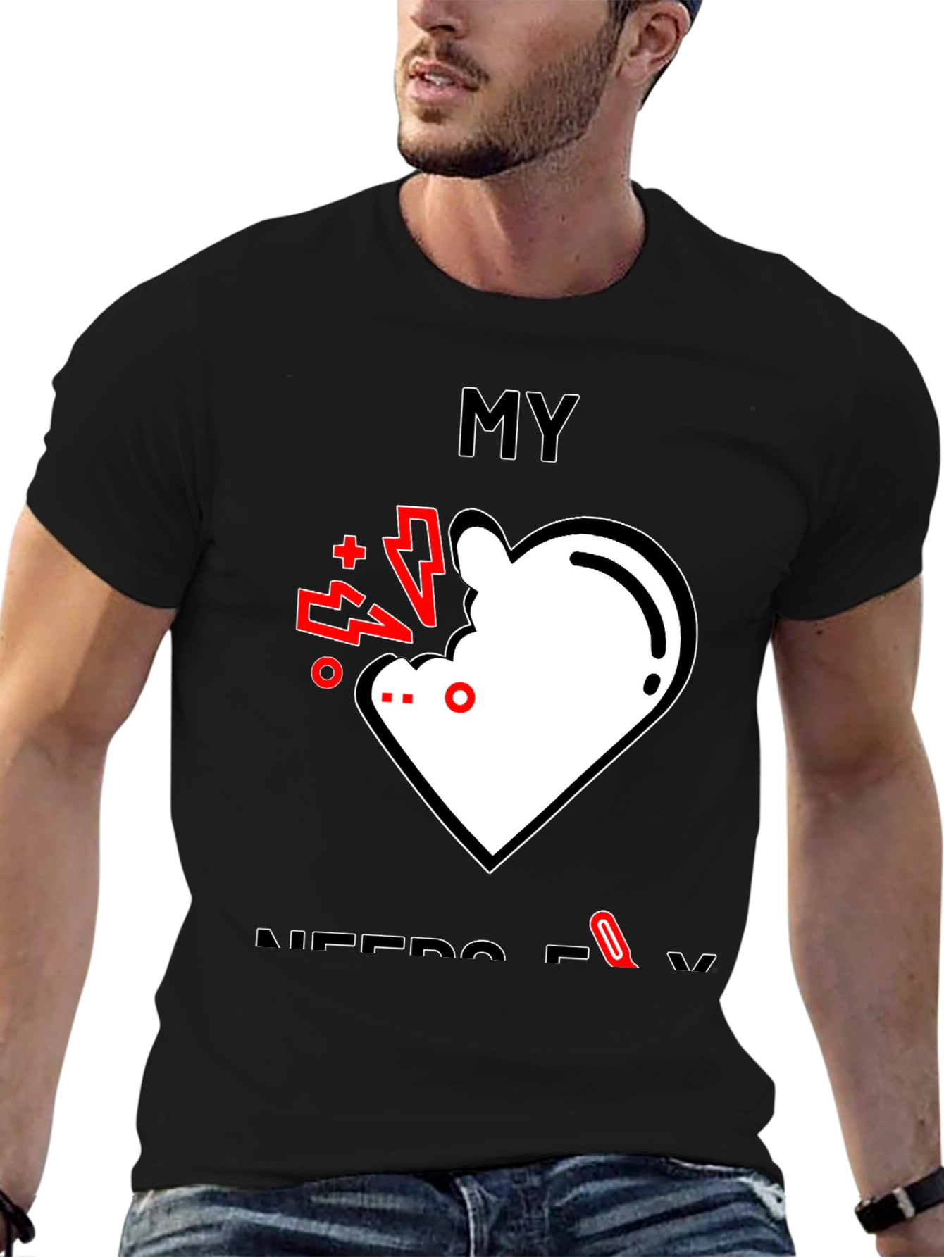 My Nerdy Love Black T-Shirt