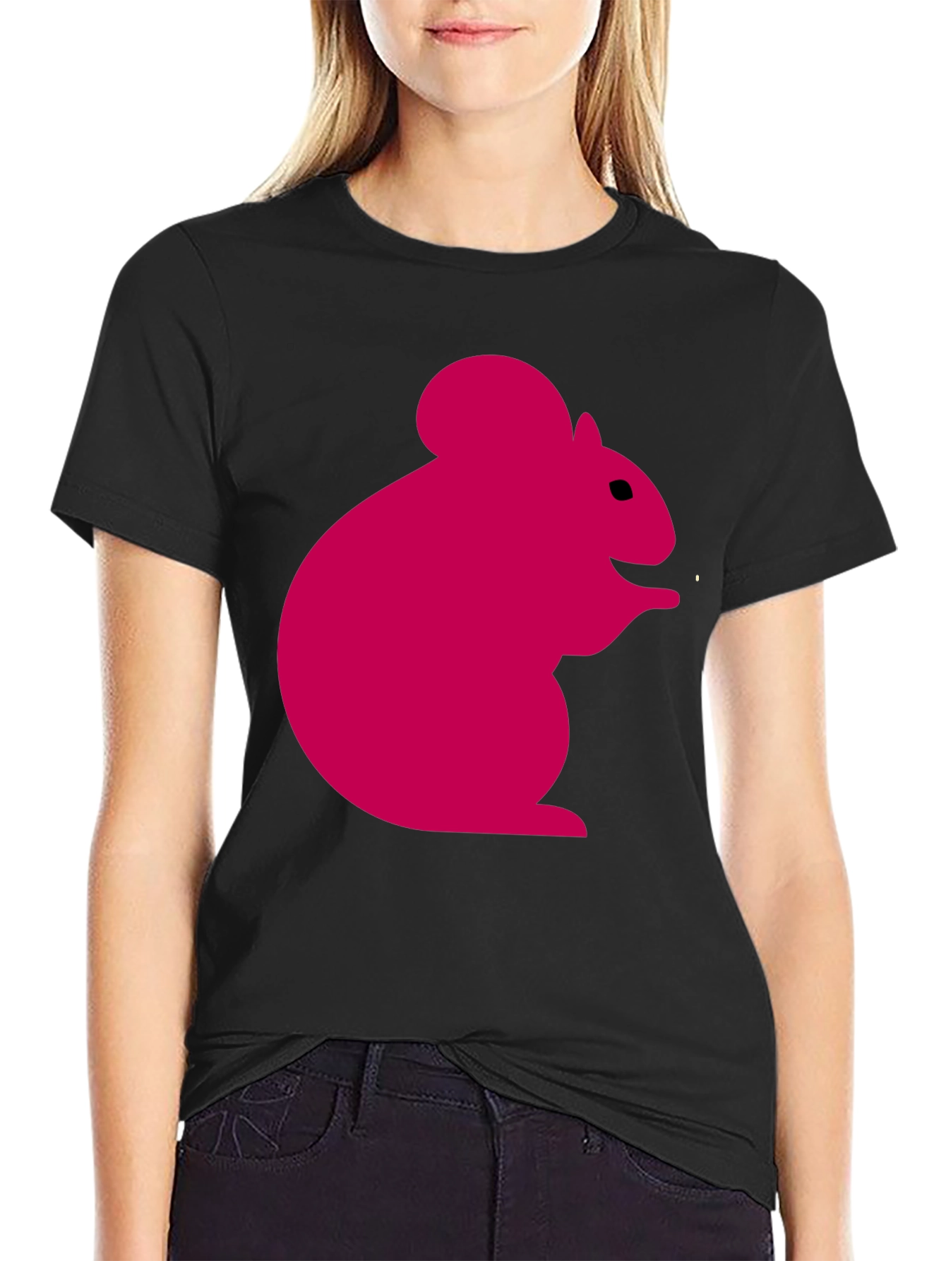 Pink Squirrel Graphic Tee - Mens Black T-Shirt