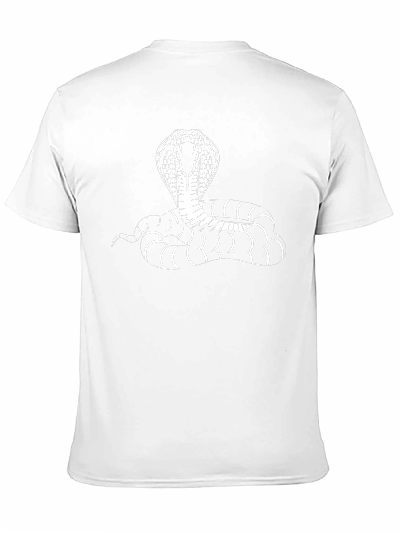 Black Cobra Graphic Tee - Snake Design